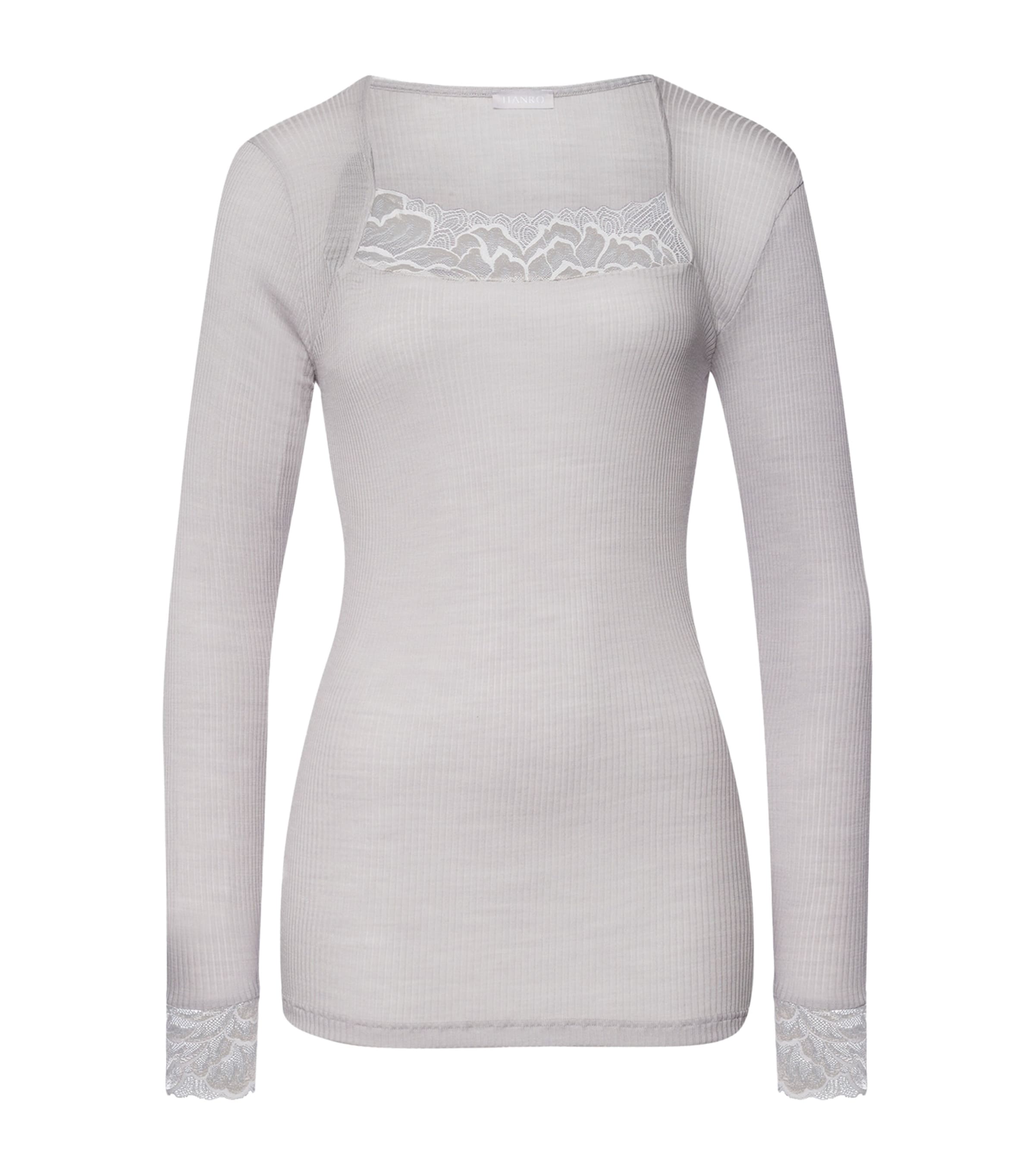 Hanro Wool-silk Celeste T-shirt In Gray