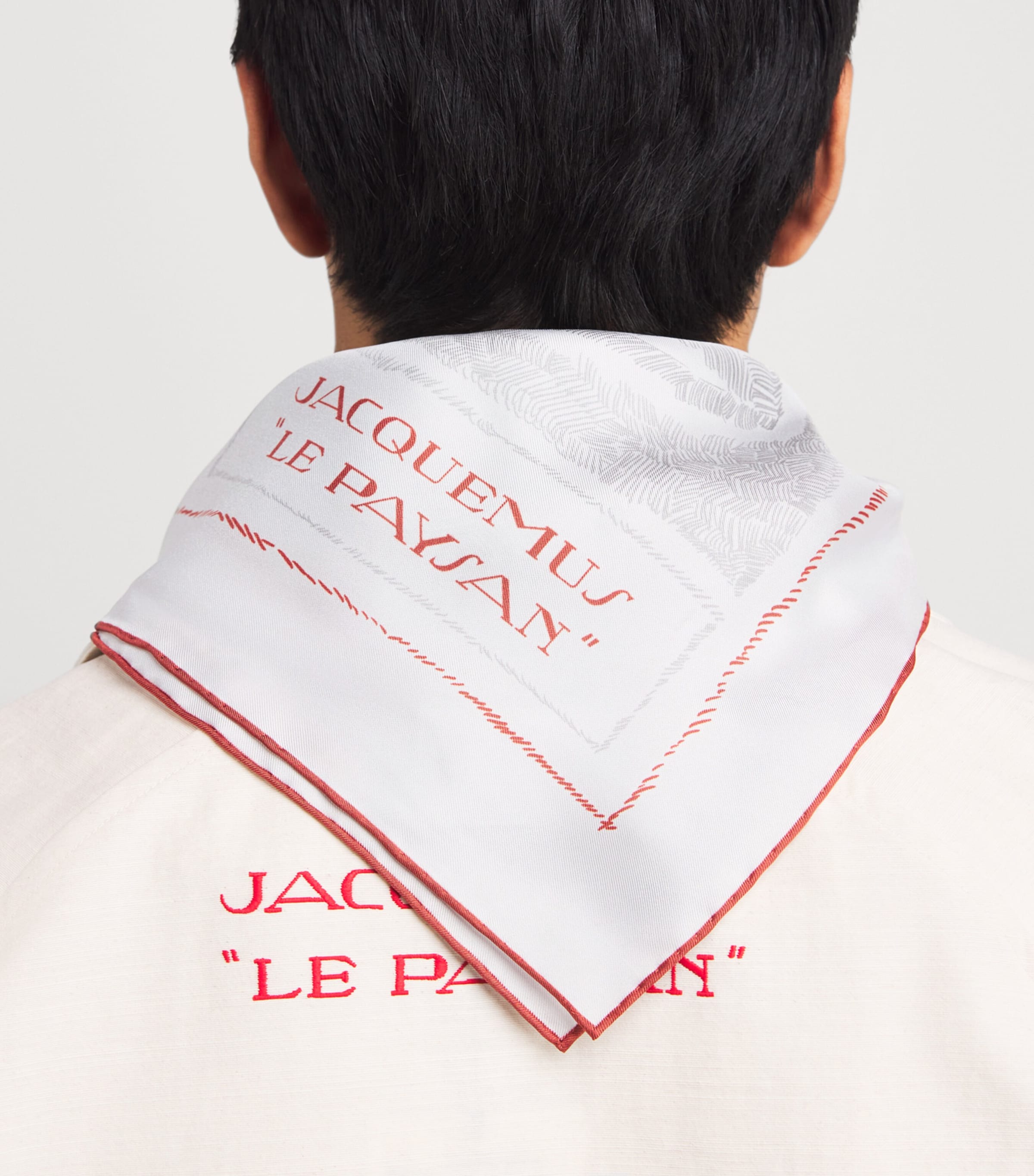 Silk Printed Paysan Scarf ANML OFF-WHT RE-1YT Image 2