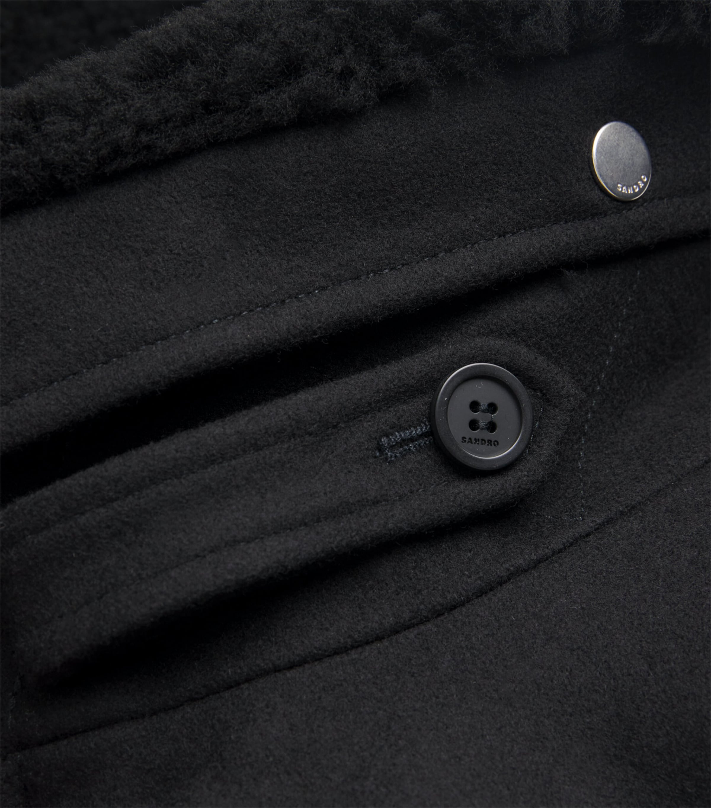 Wool-Blend Bomber Jacket BLACK Image 5