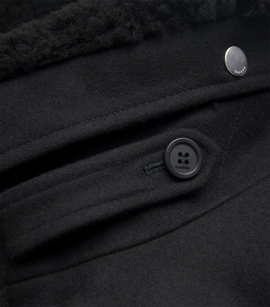 Wool-Blend Bomber Jacket BLACK Image 5