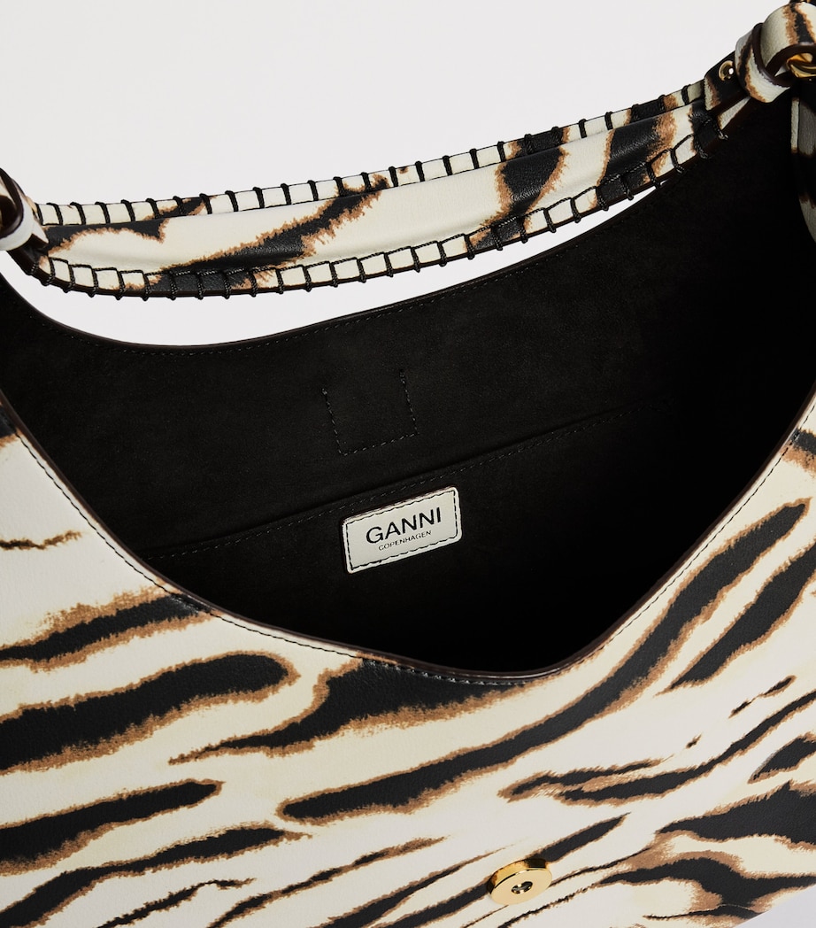 GANNI Small Zebra Kat Shoulder Bag Egret Image 5