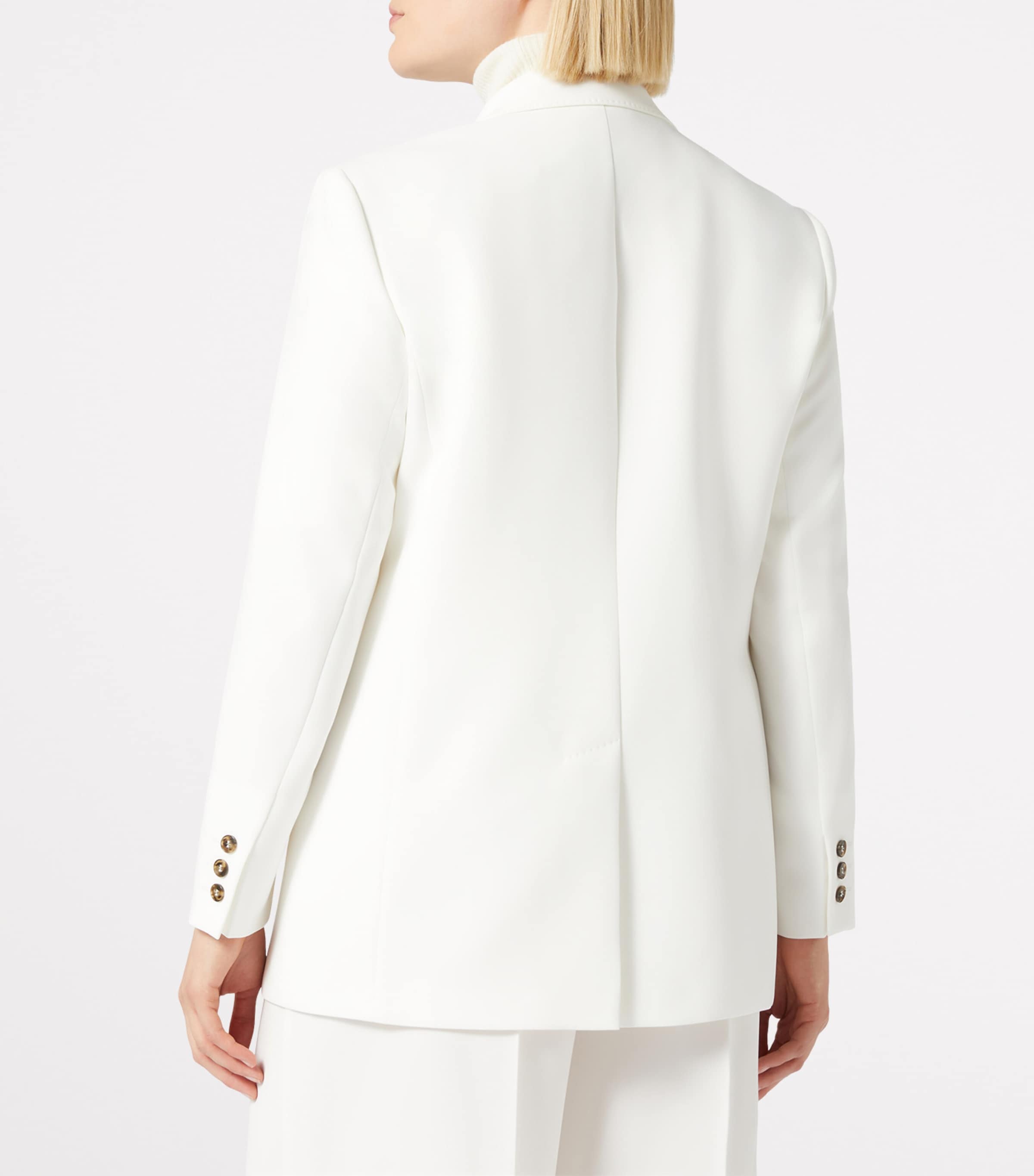 Double-Breasted Fox Blazer WHITE Image 3