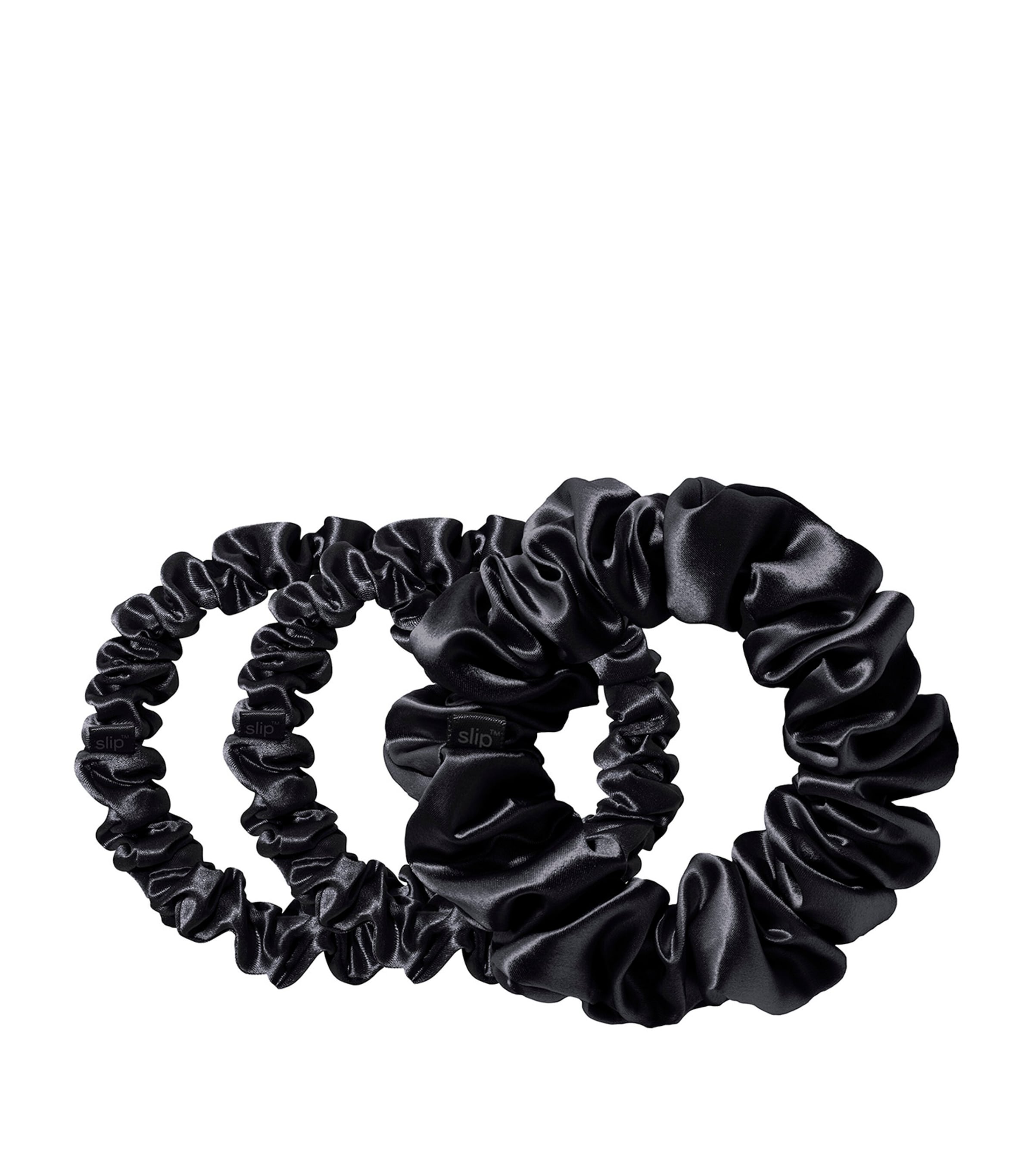Silk Back To Basics Scrunchies (Set of 3) BLACK Image 6