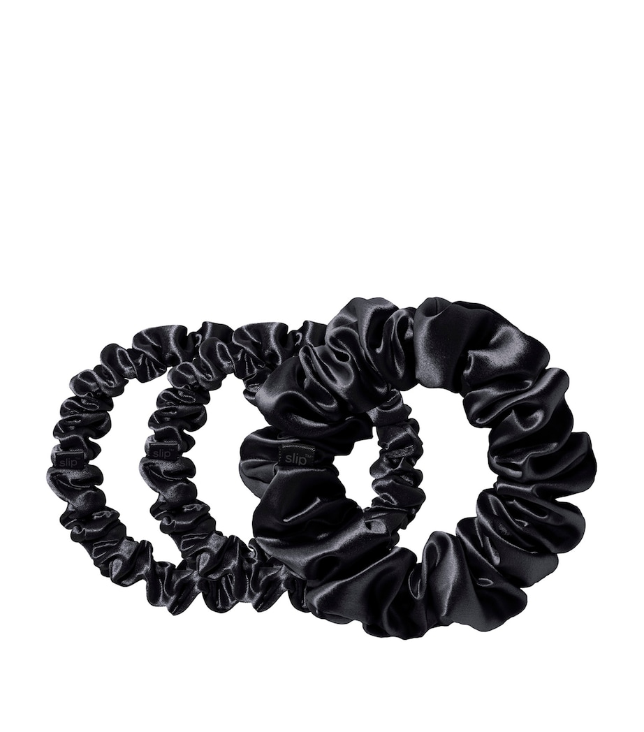 Silk Back To Basics Scrunchies (Set of 3) BLACK Image 6