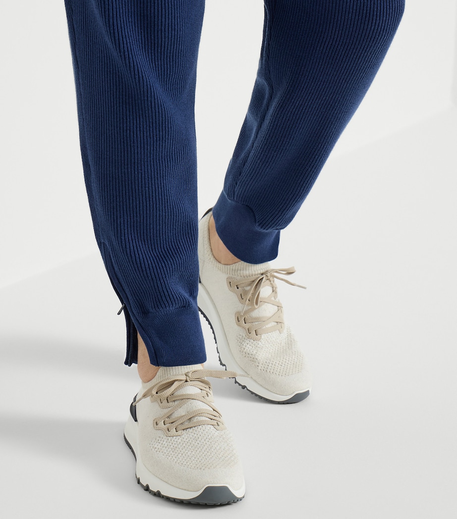 Brunello Cucinelli Cotton-Blend Chiné-Knit Sneakers Image 4