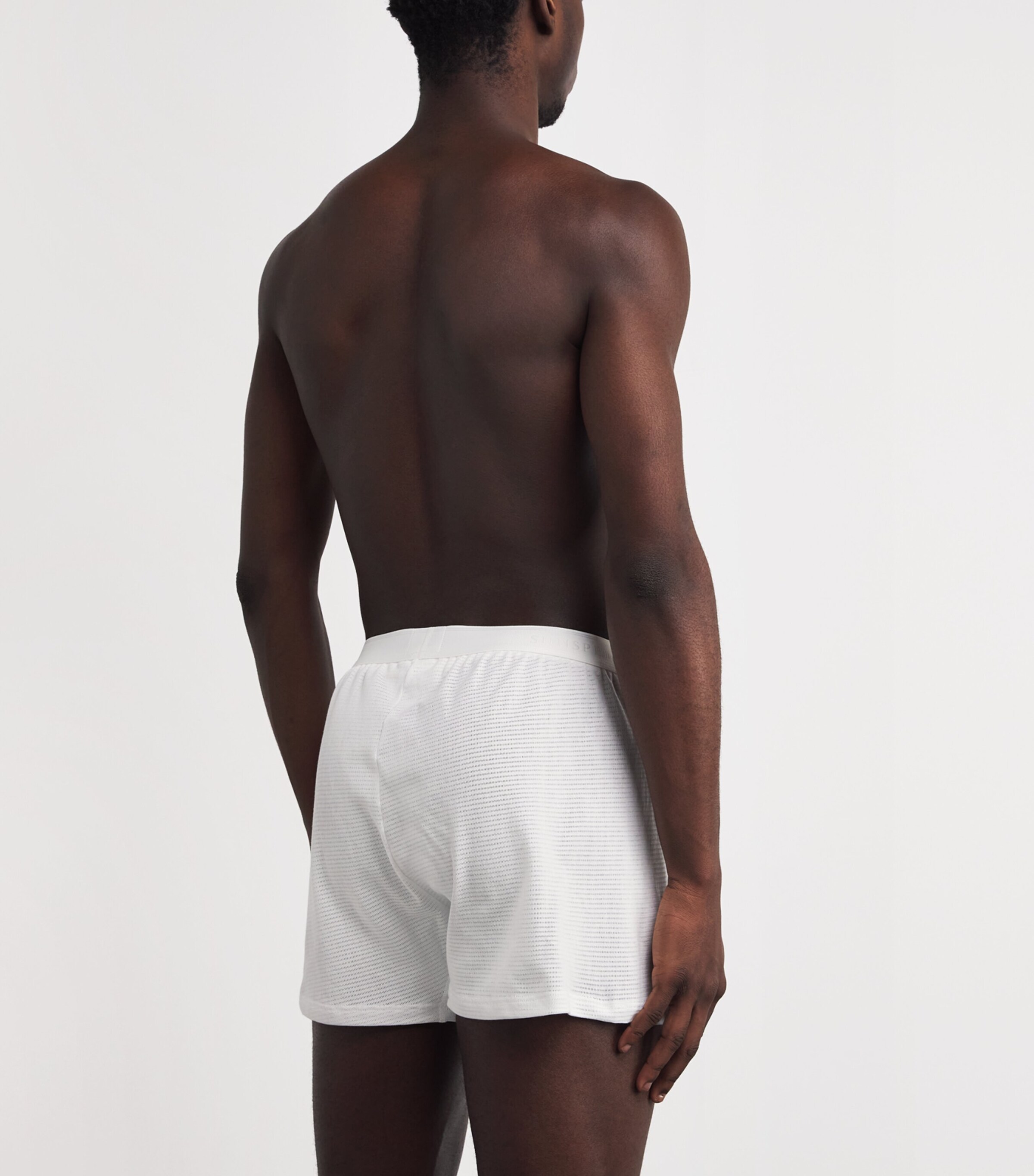 Cellular Cotton Boxer Shorts WHITE Image 3