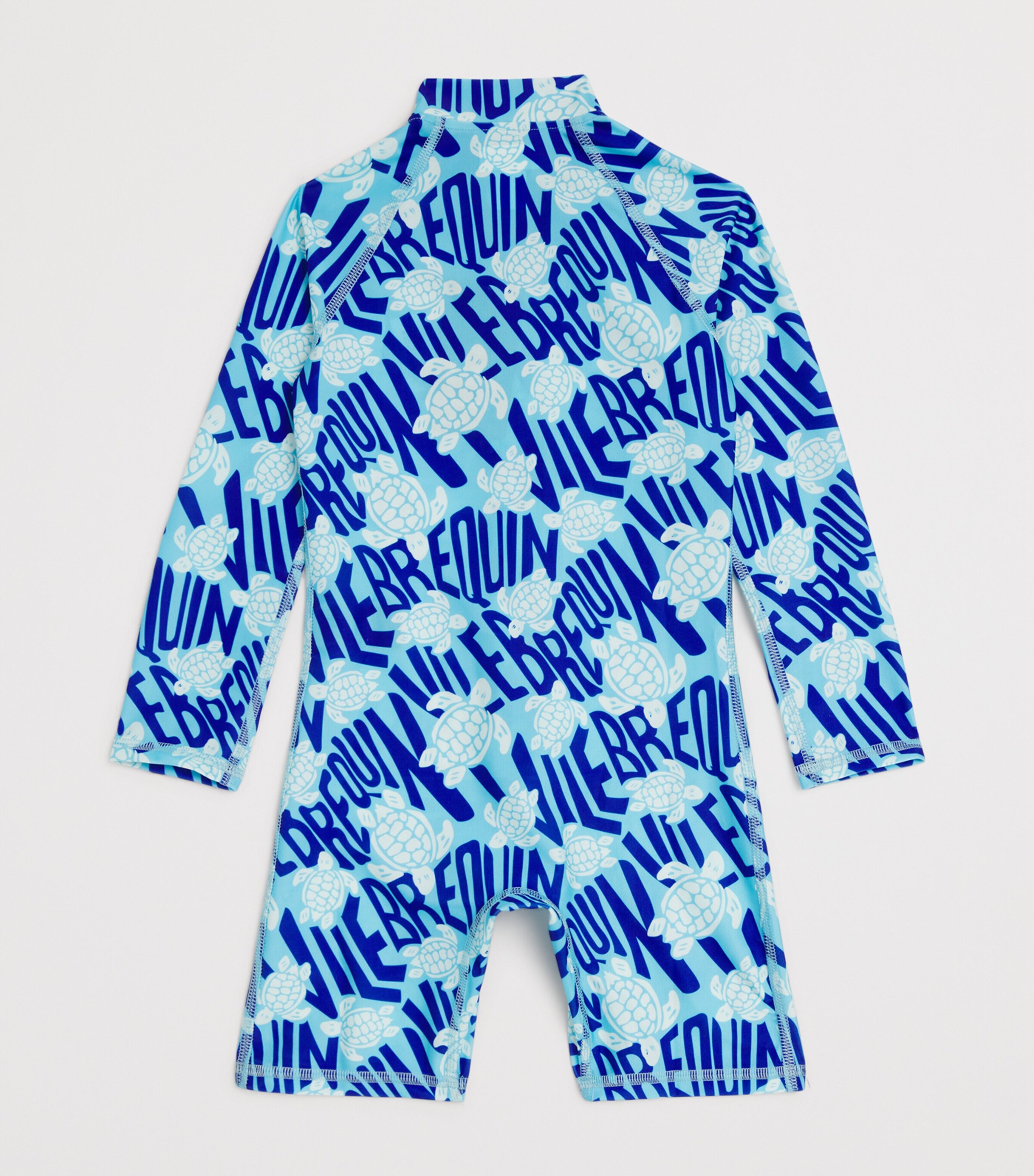 Printed Guppy Rash Guard Swimsuit (2-8 Years) 612 TOPAZE BLEUE Image 2