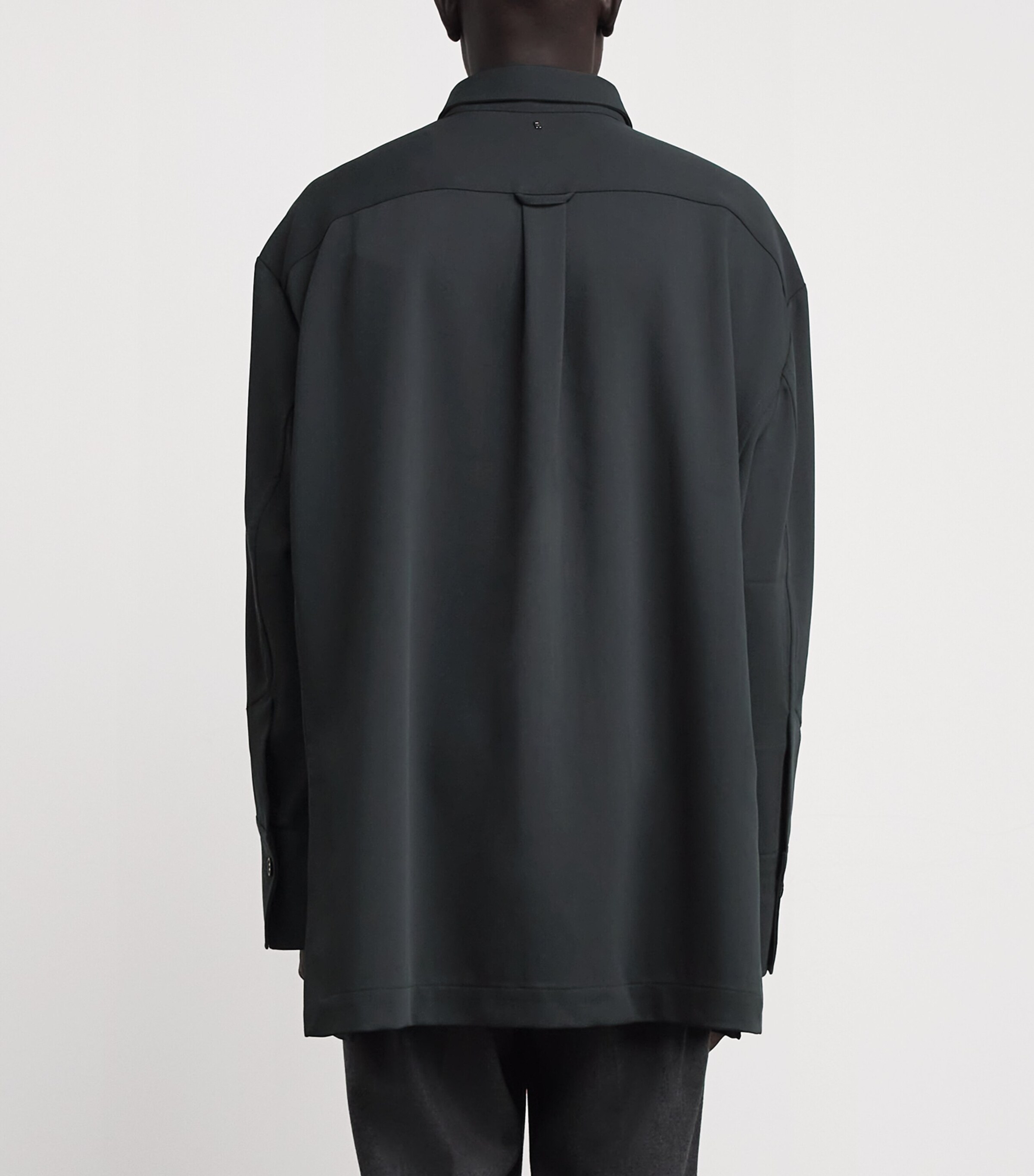 Wool Oversized Shirt 020 - ANTHRACITE Image 4