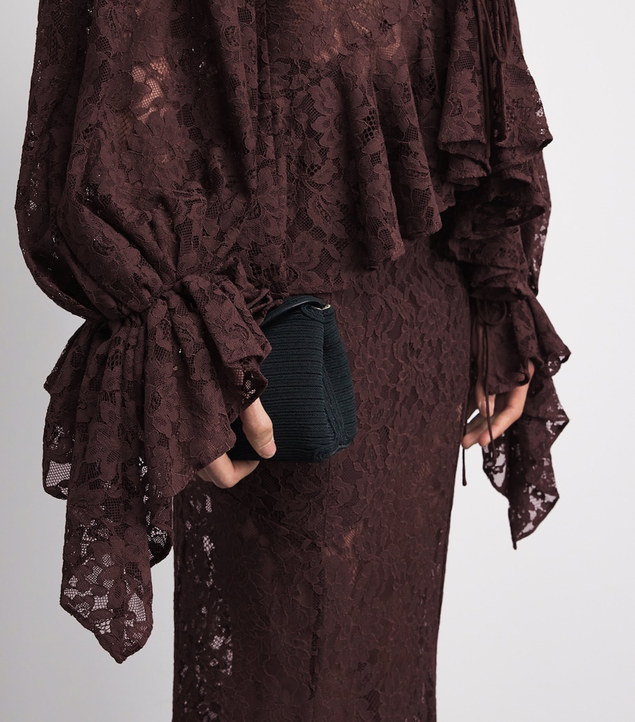 De La Vali Womens Lace Mija Blouse Brown Image 3