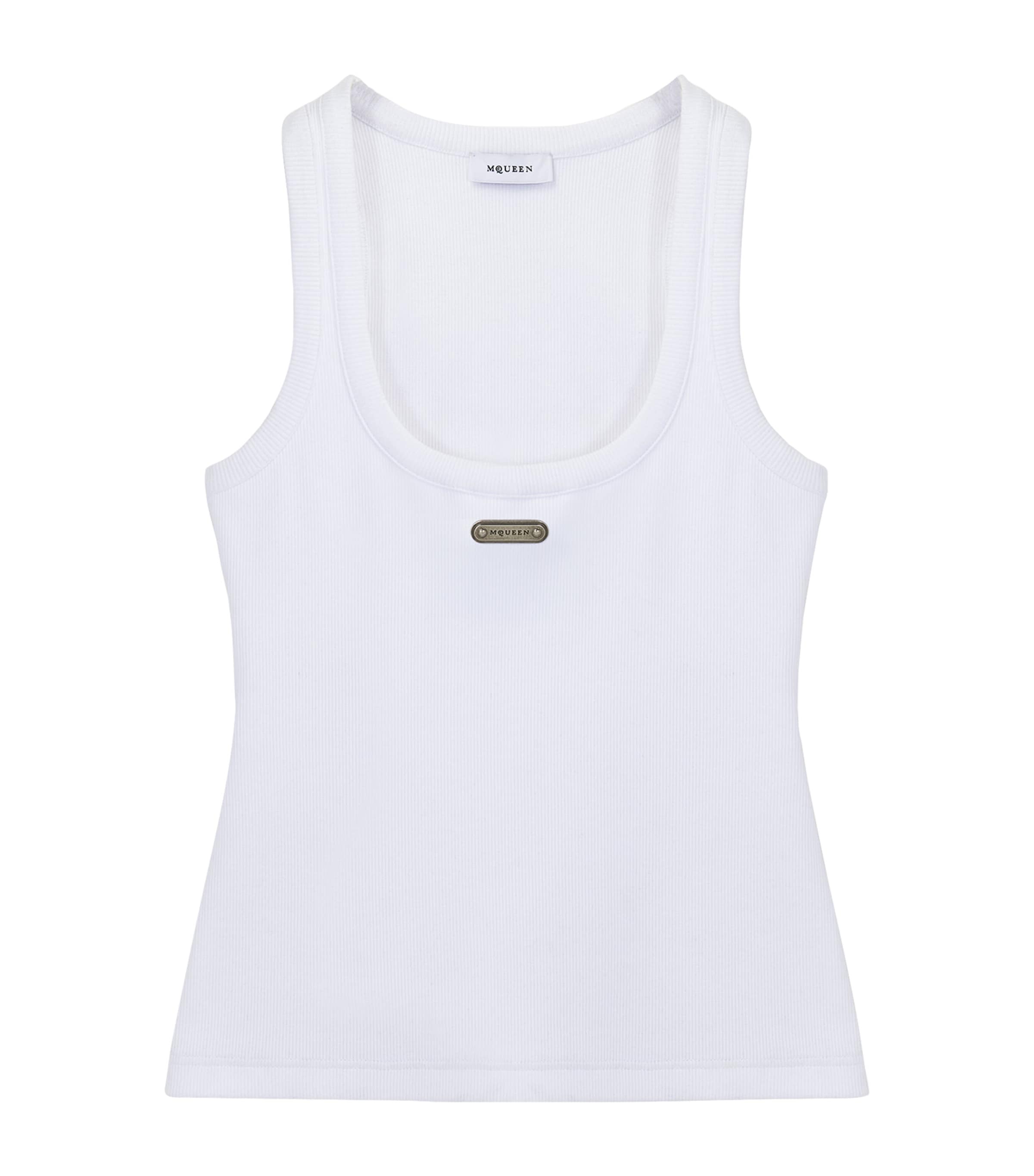 Alexander Mcqueen Mcqueen Placket Tank Top In White
