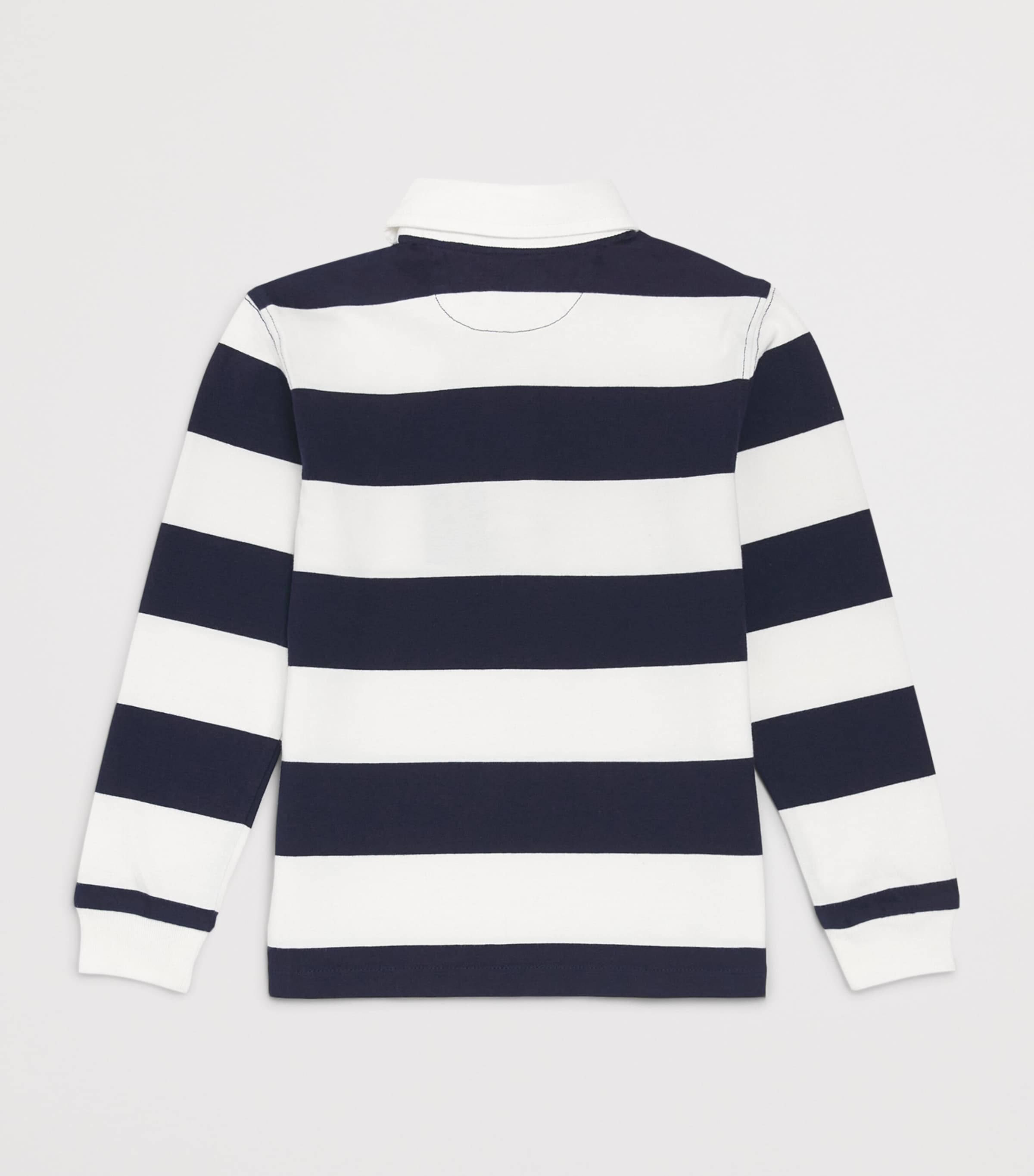 Ralph Lauren Kids Cotton Stripe Rugby Shirt (2-6 Years) White/cruise Navy Image 2