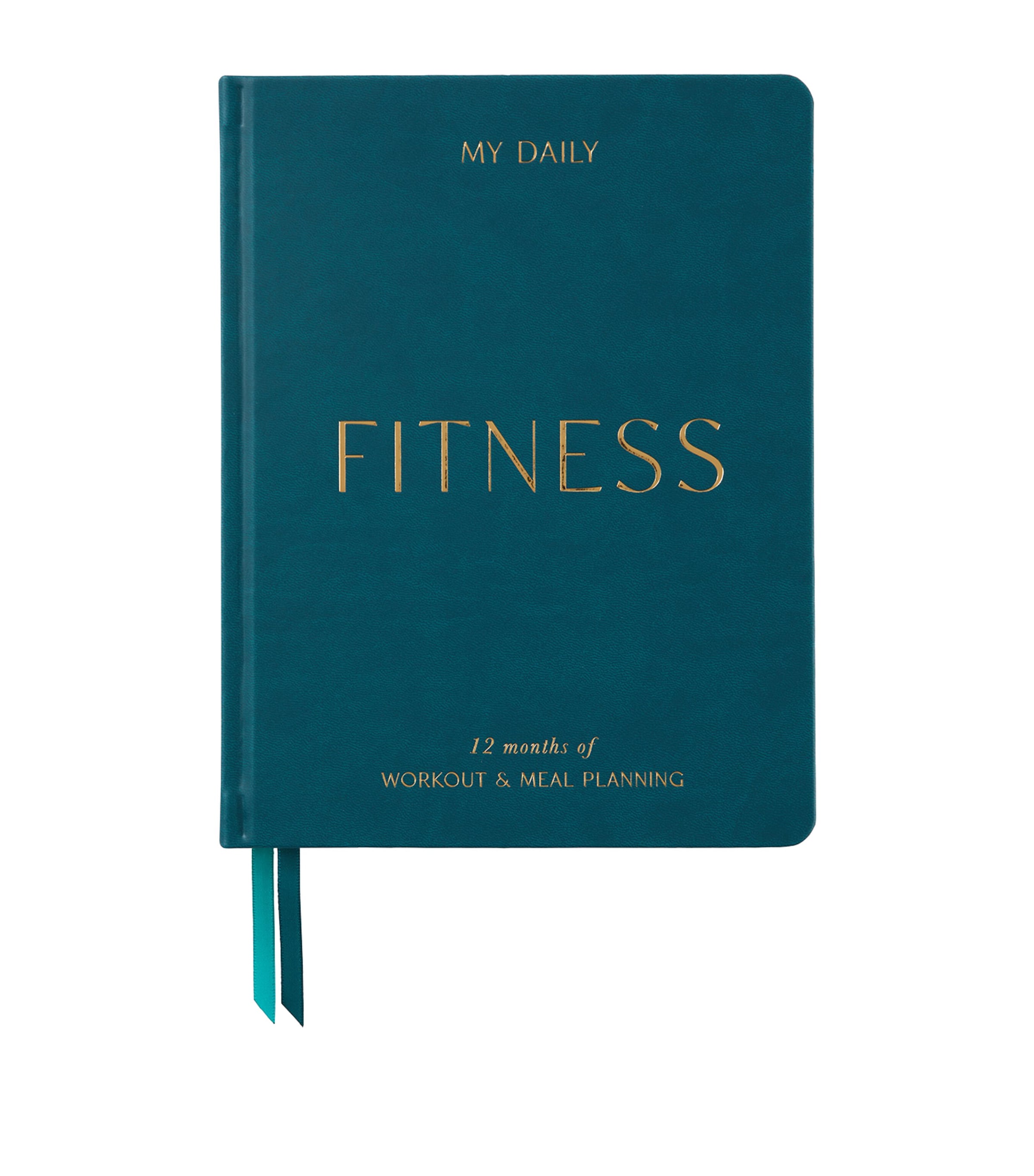Blush and Gold Daily Fitness & Meal Planner Green, Gold