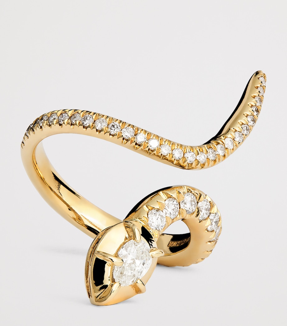 Yellow Gold and Diamond Sophia Snake Ring YELLOW GOLD Image 5