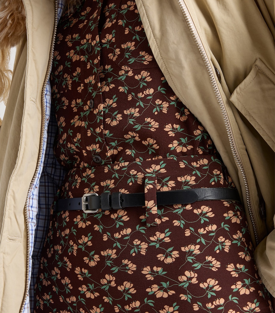 Down Cotton Shearling-Collar Jacket F0065 Image 6