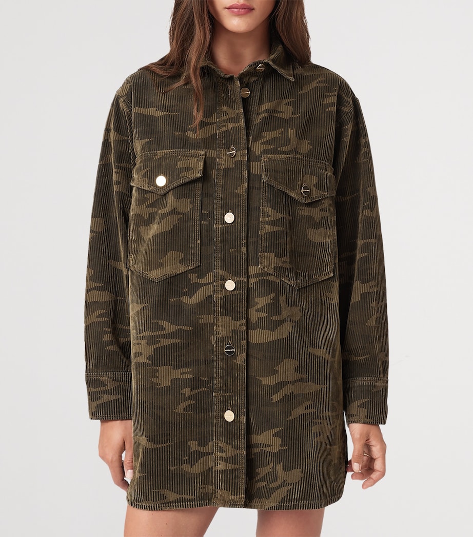 Denim Faye Shirt Dress CAMO GREEN Image 4