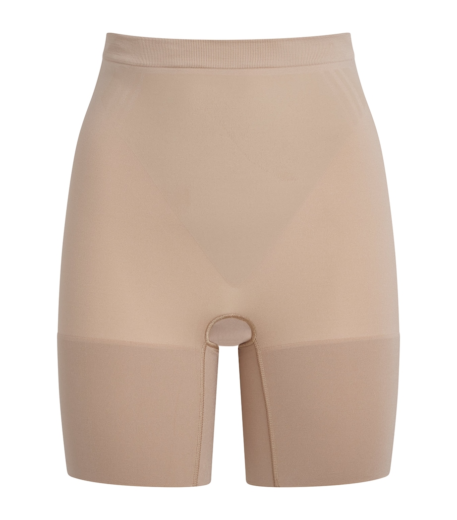 SPANX Womens SPANXsculpt GoFigure Mid-Thigh Shorts Chai Image 1