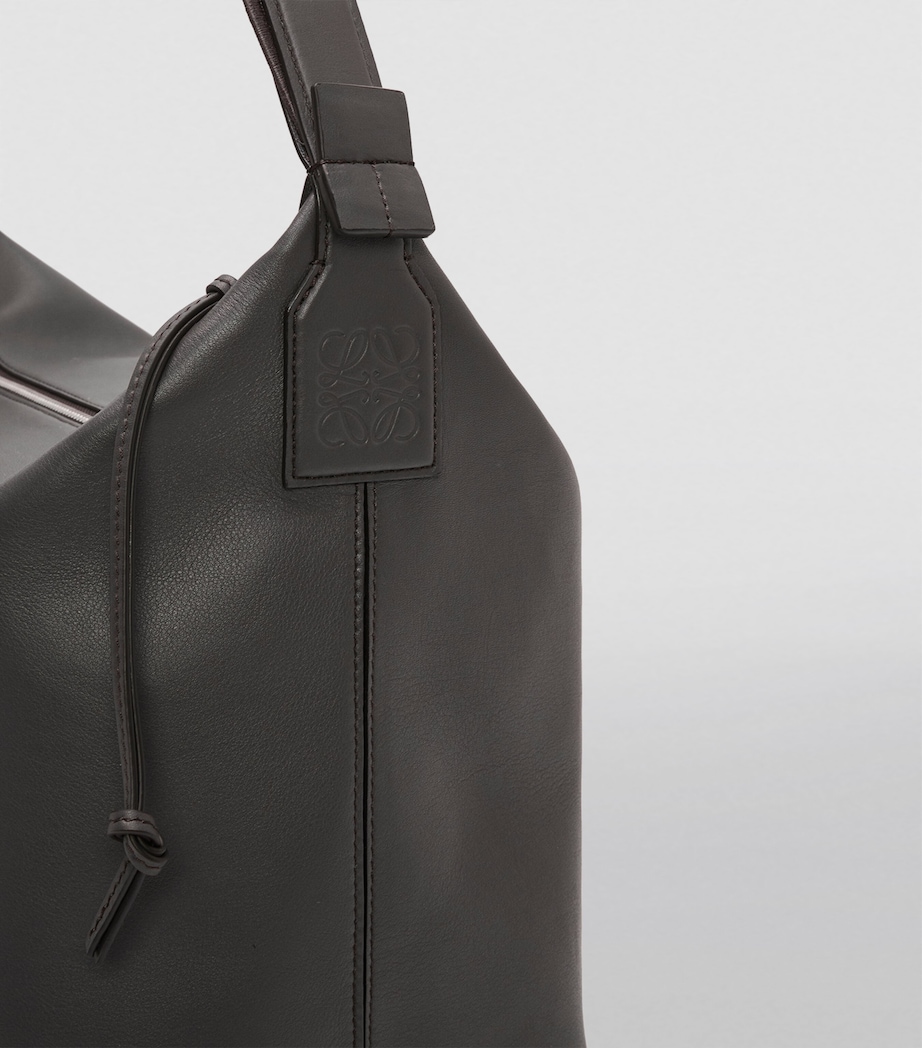 Leather Cubi Cross-Body Bag DARK GREY Image 5