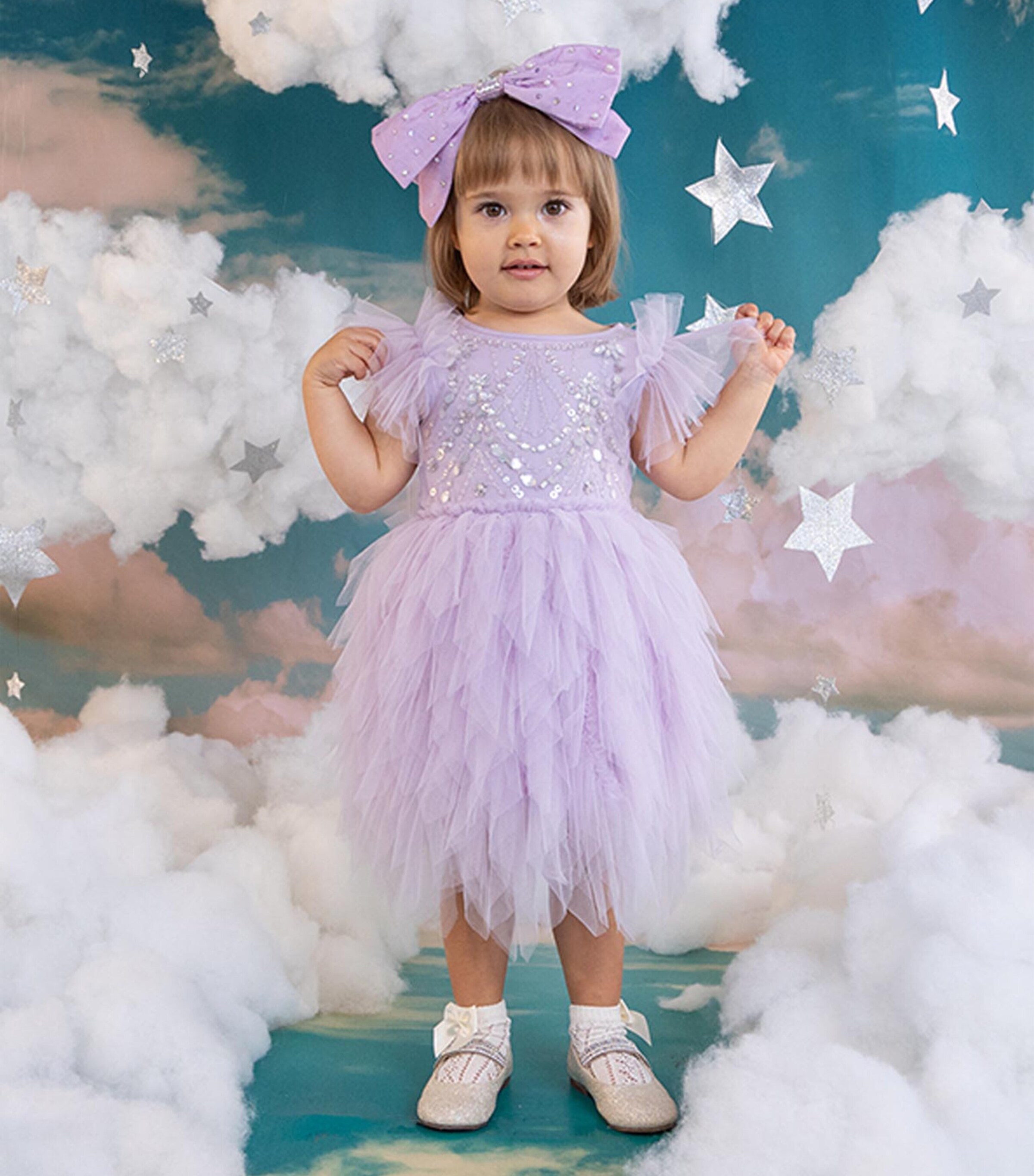 Tulle Hall of Mirrors Dress (0-24 Months) PASTEL LILAC Image 7