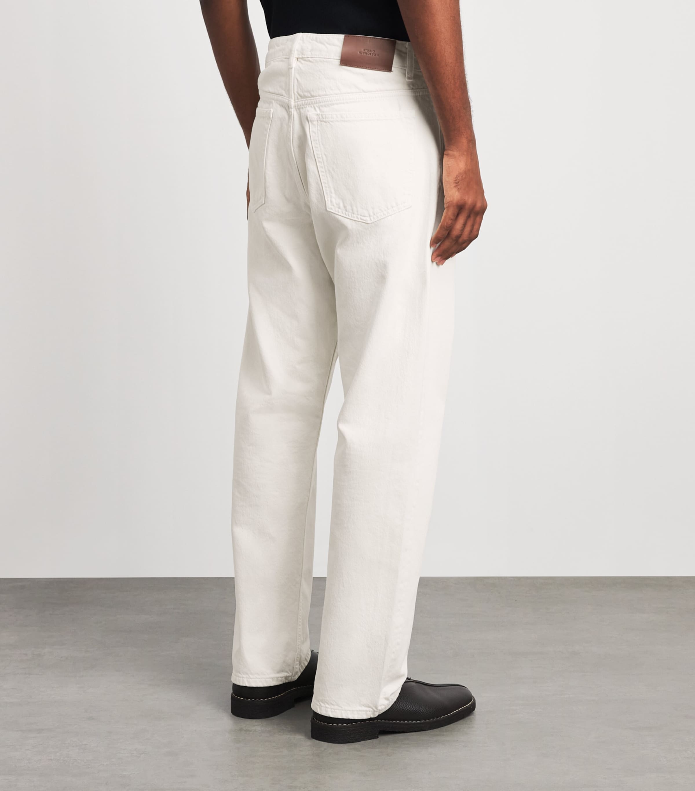 Studio Nicholson Mens Riso Straight Jeans Parchment Image 5