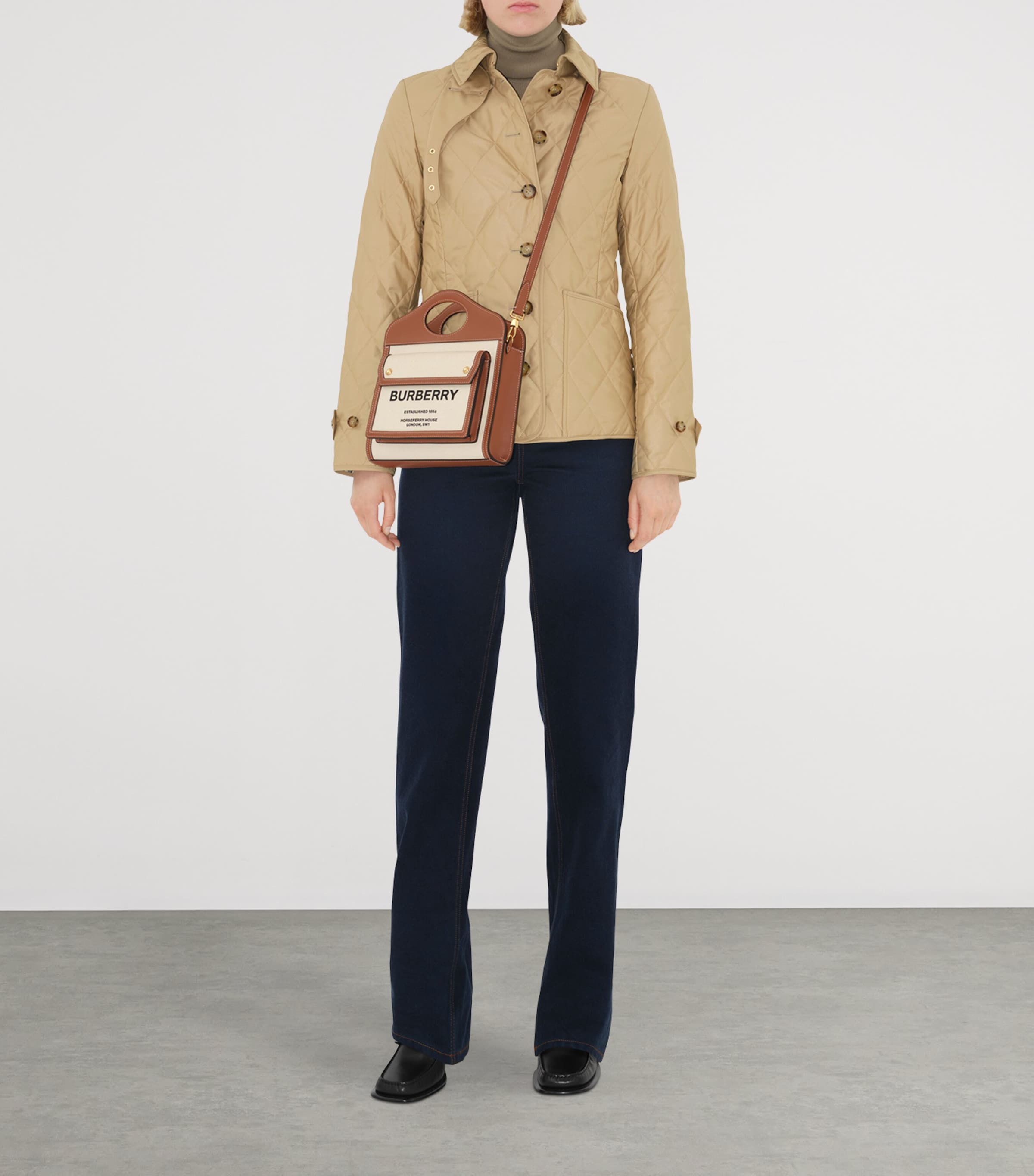 Mini Canvas Pocket Bag NATURAL/MALT BROWN Image 2