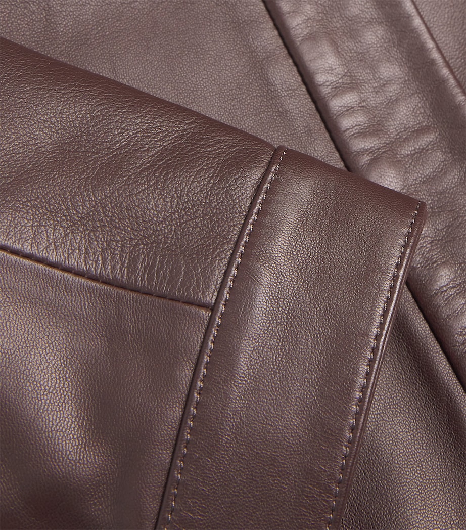 Ascot Leather Jacket BROWN Image 5