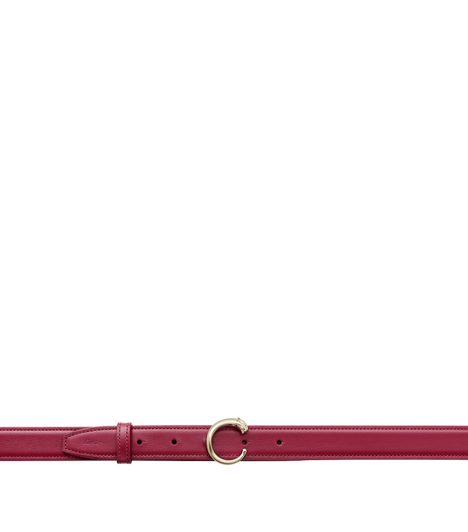 Leather Panthère de Cartier Belt (85cm) RED Image 2