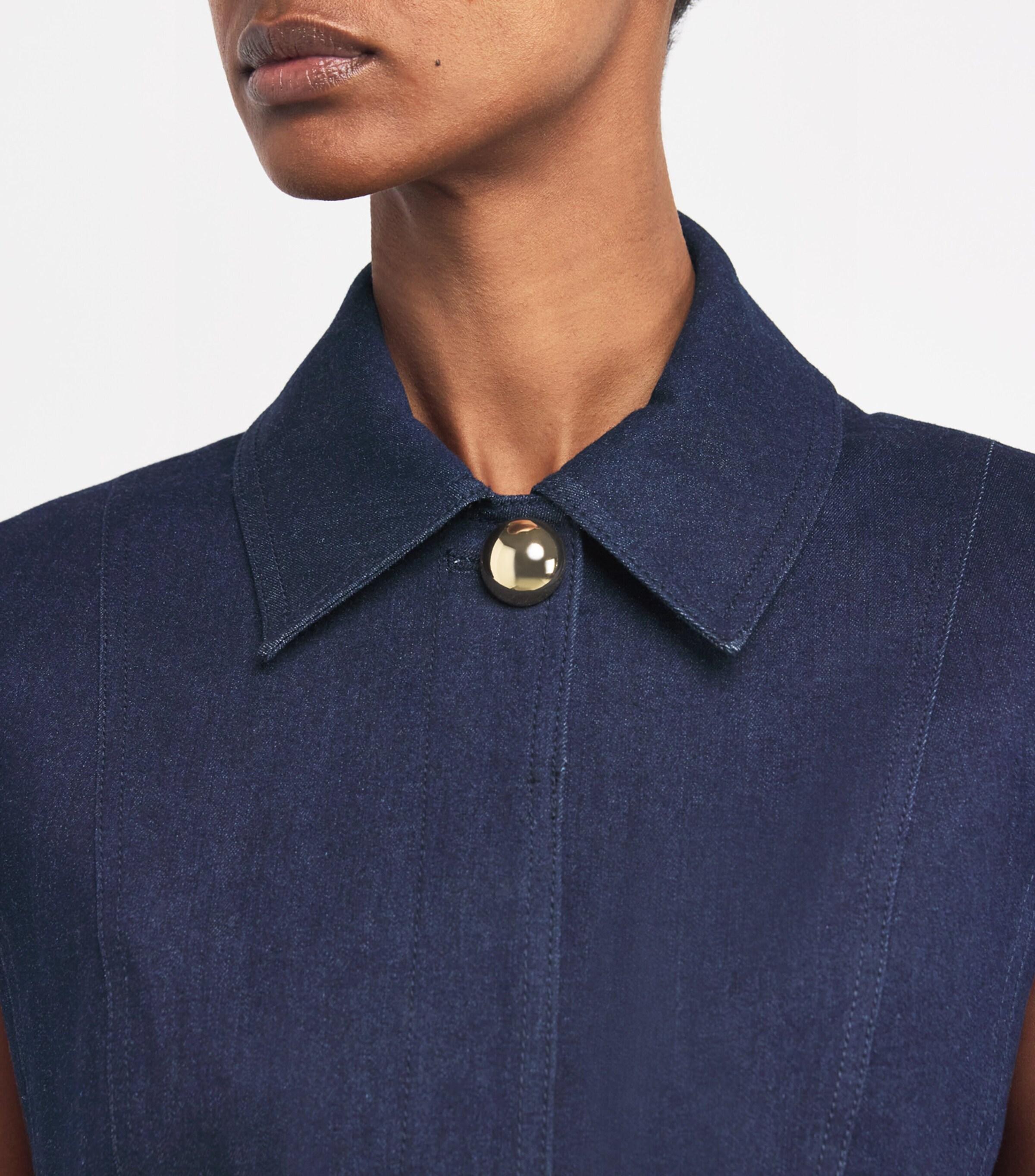 Serina Denim Mini Dress DARK OXFORD Image 4