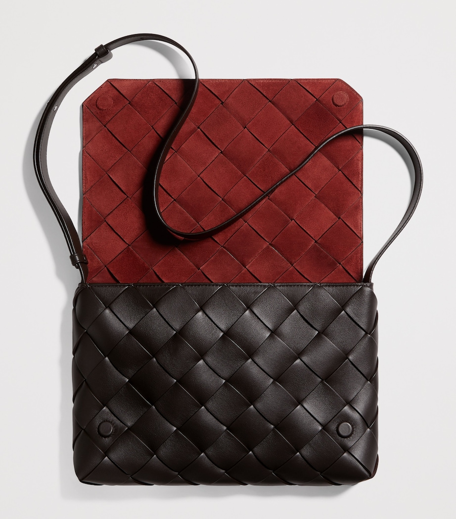 Bottega Veneta Large Leather Intreccio Diago Cross-Body Bag Image 7