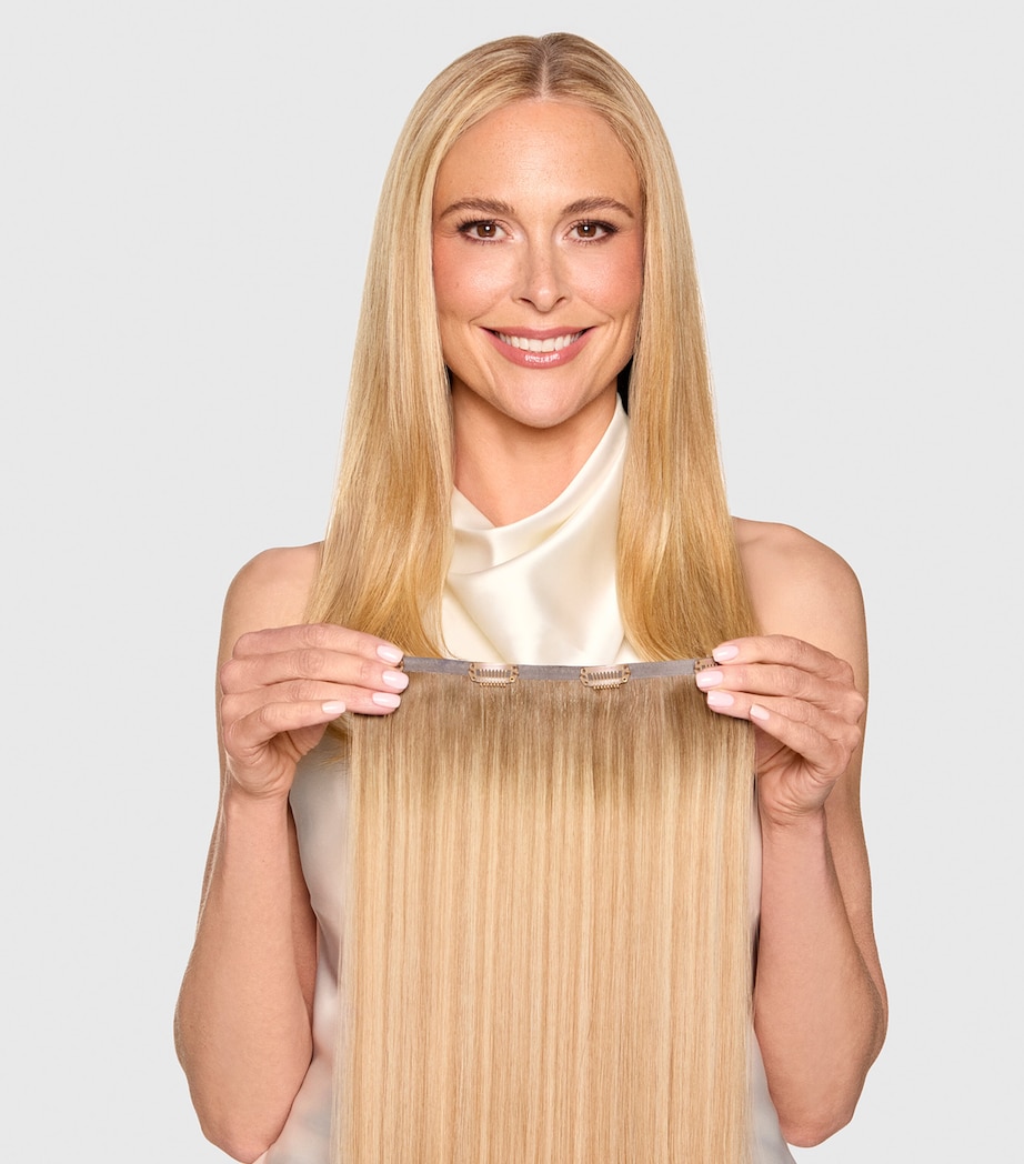 Beauty Works Beauty Works x Huda BARELY THERE Mix & Match Volumiser Clip-In Hair Extensions (18") Honey Blonde Image 5