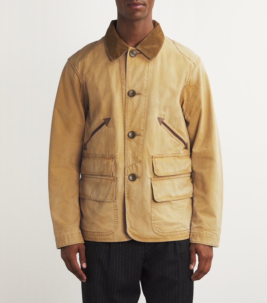 Cotton Utility Jacket BROWN Image 3