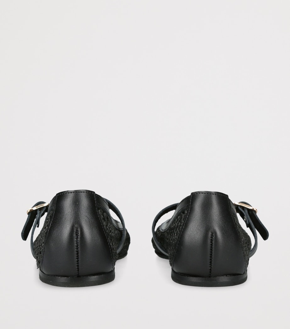 Woven Aerati Ballet Flats BLACK Image 2