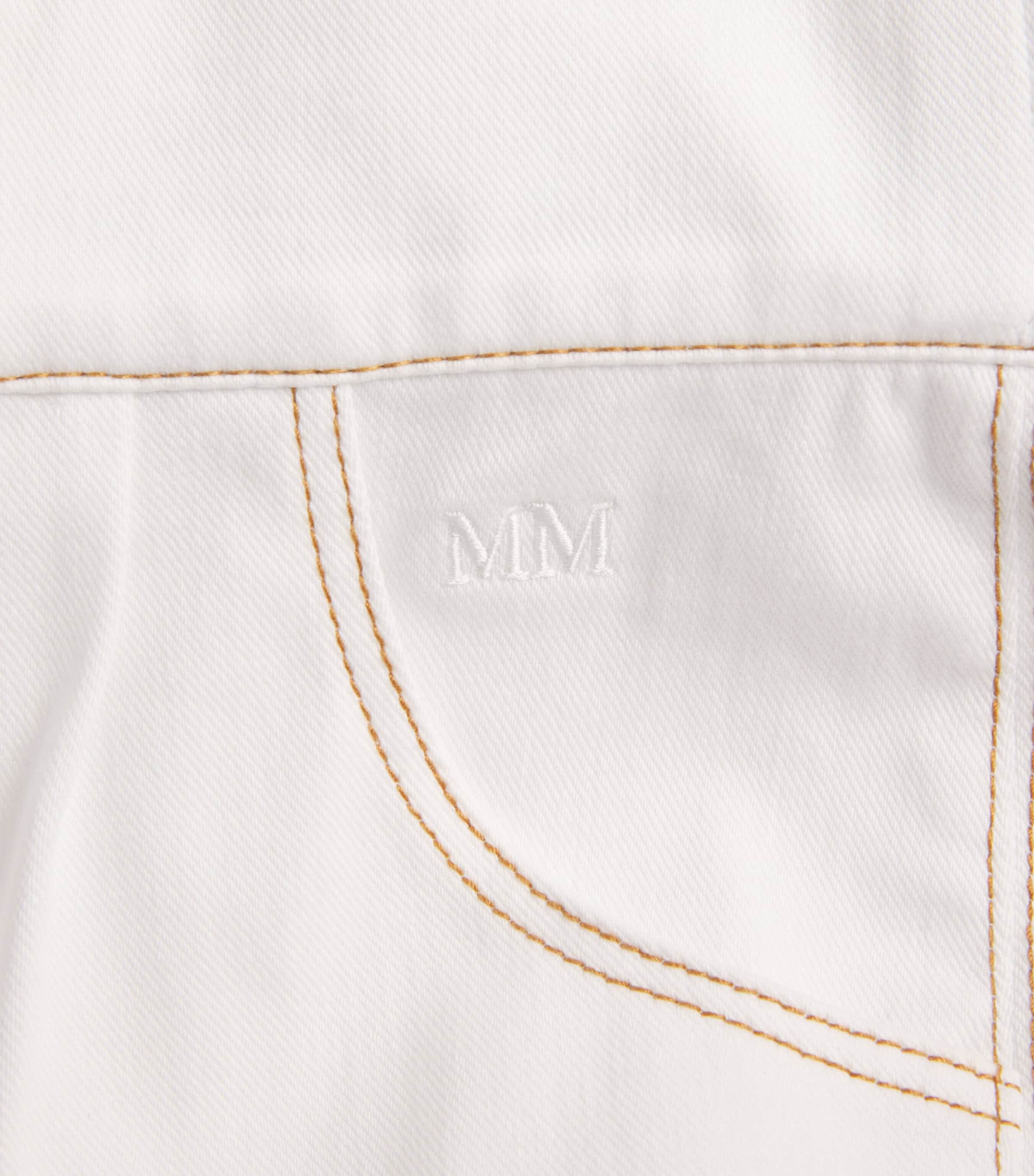 Wide-Leg Cropped Trousers 004 WHITE Image 5