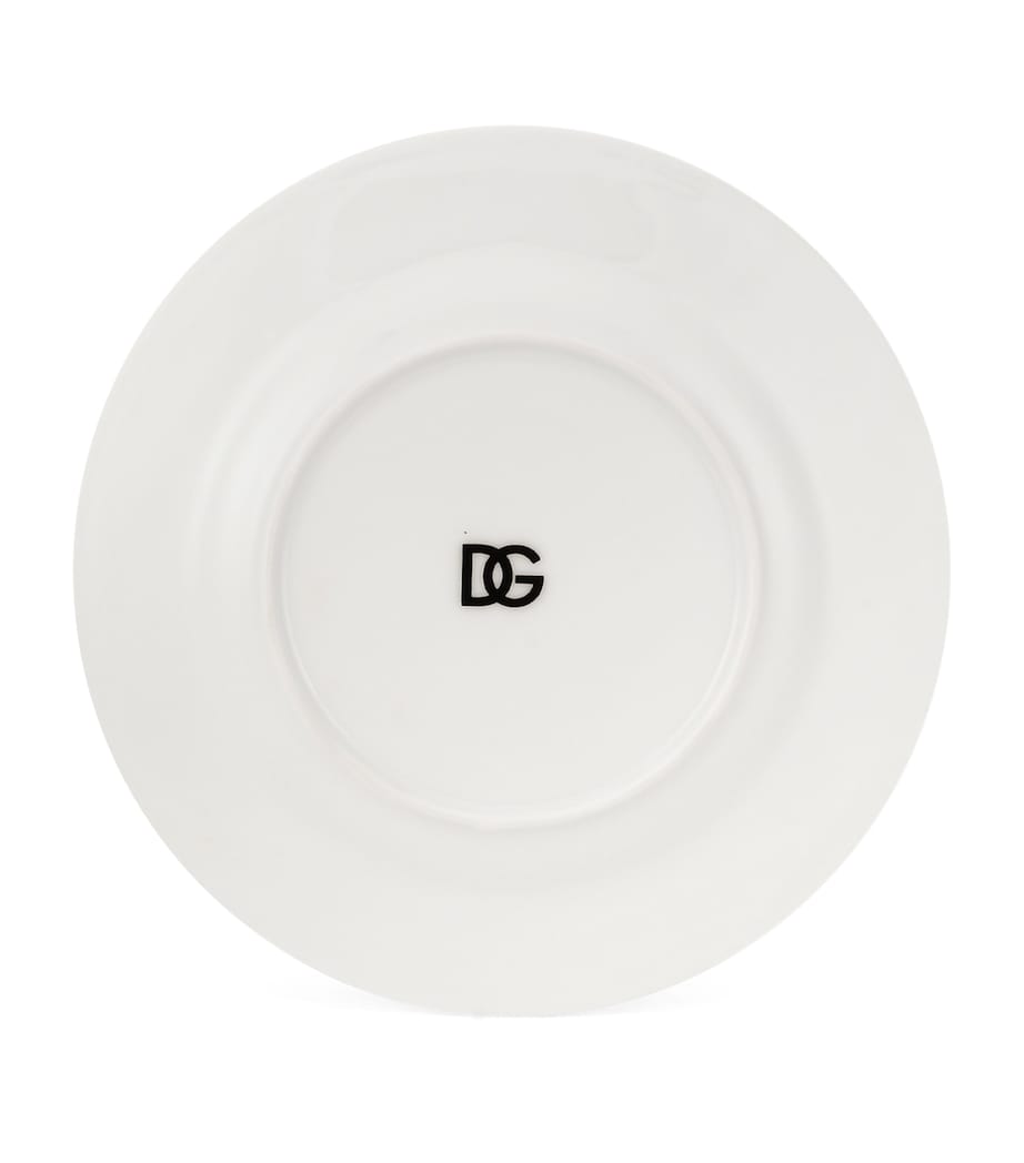 Set of 2 DG Logo Bread Plates (17cm) U0082-DG LOGO BORDO Image 4
