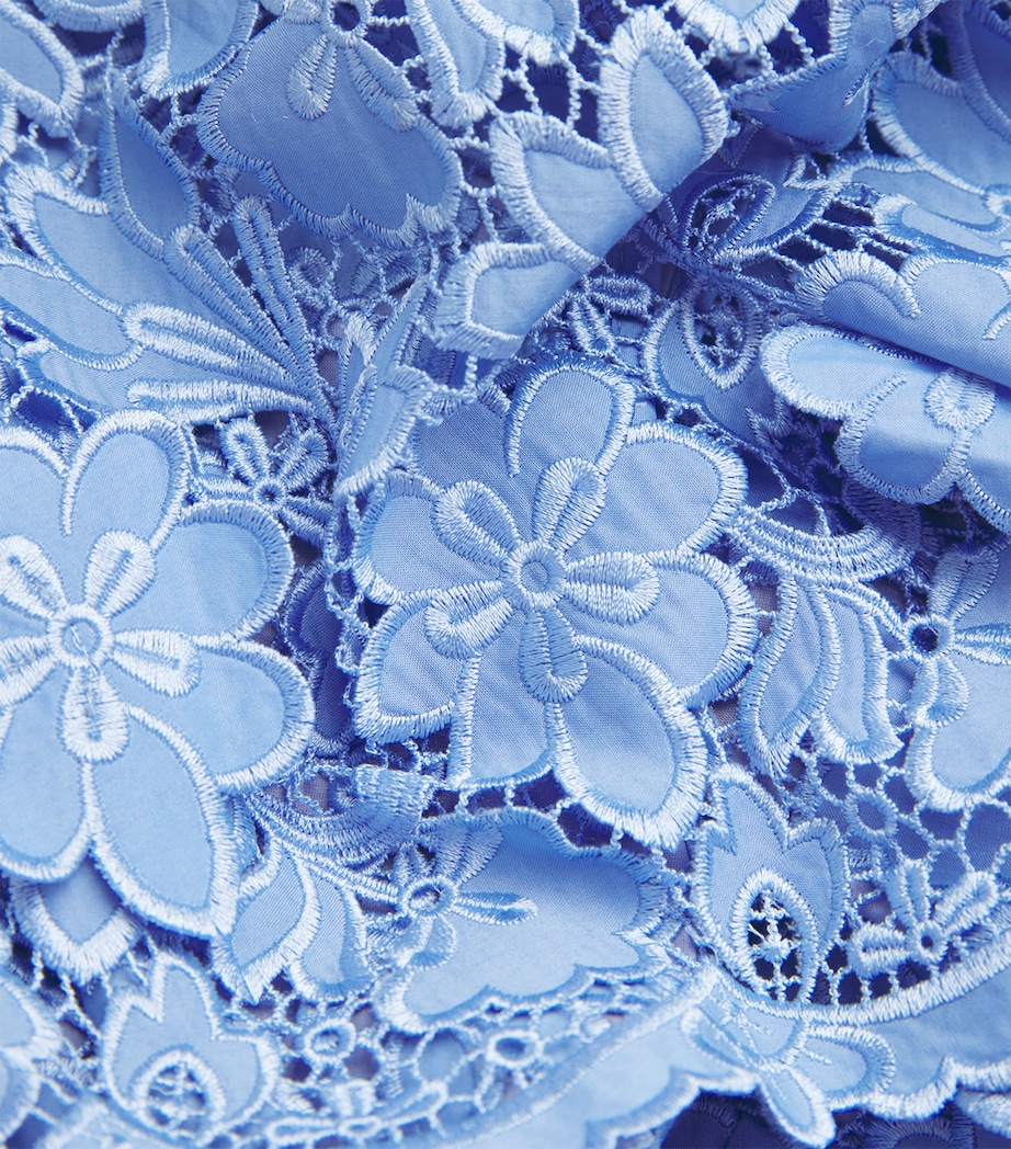 Floral Cape Loretta Midi Dress PERIWINKLE Image 5