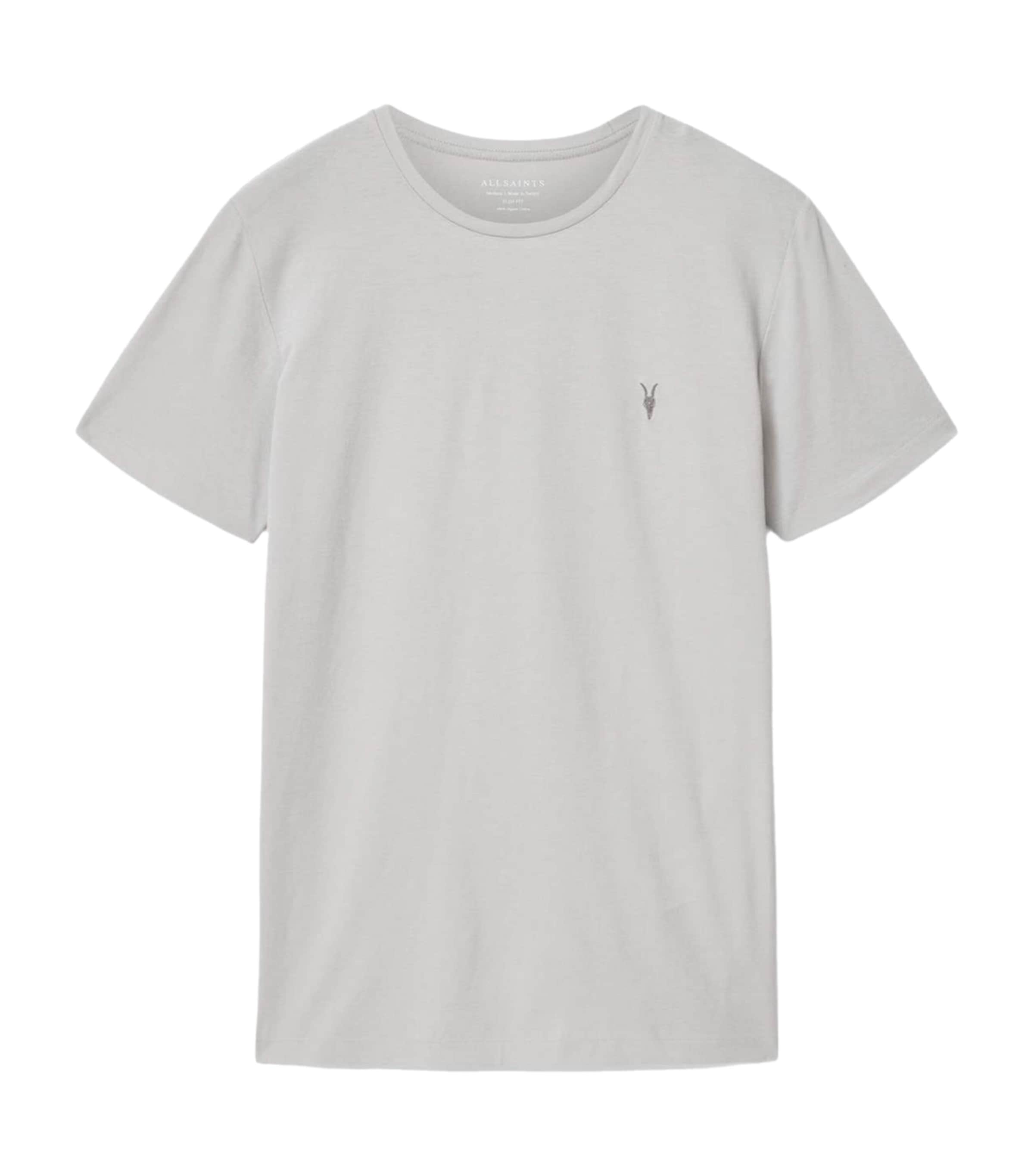 AllSaints Mens Organic Cotton Slim Tonic T-Shirt Pebble Grey Image 1