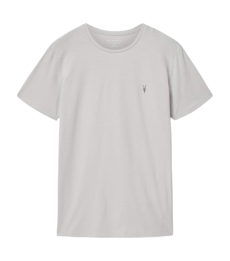 AllSaints Mens Organic Cotton Slim Tonic T-Shirt Pebble Grey Image 1
