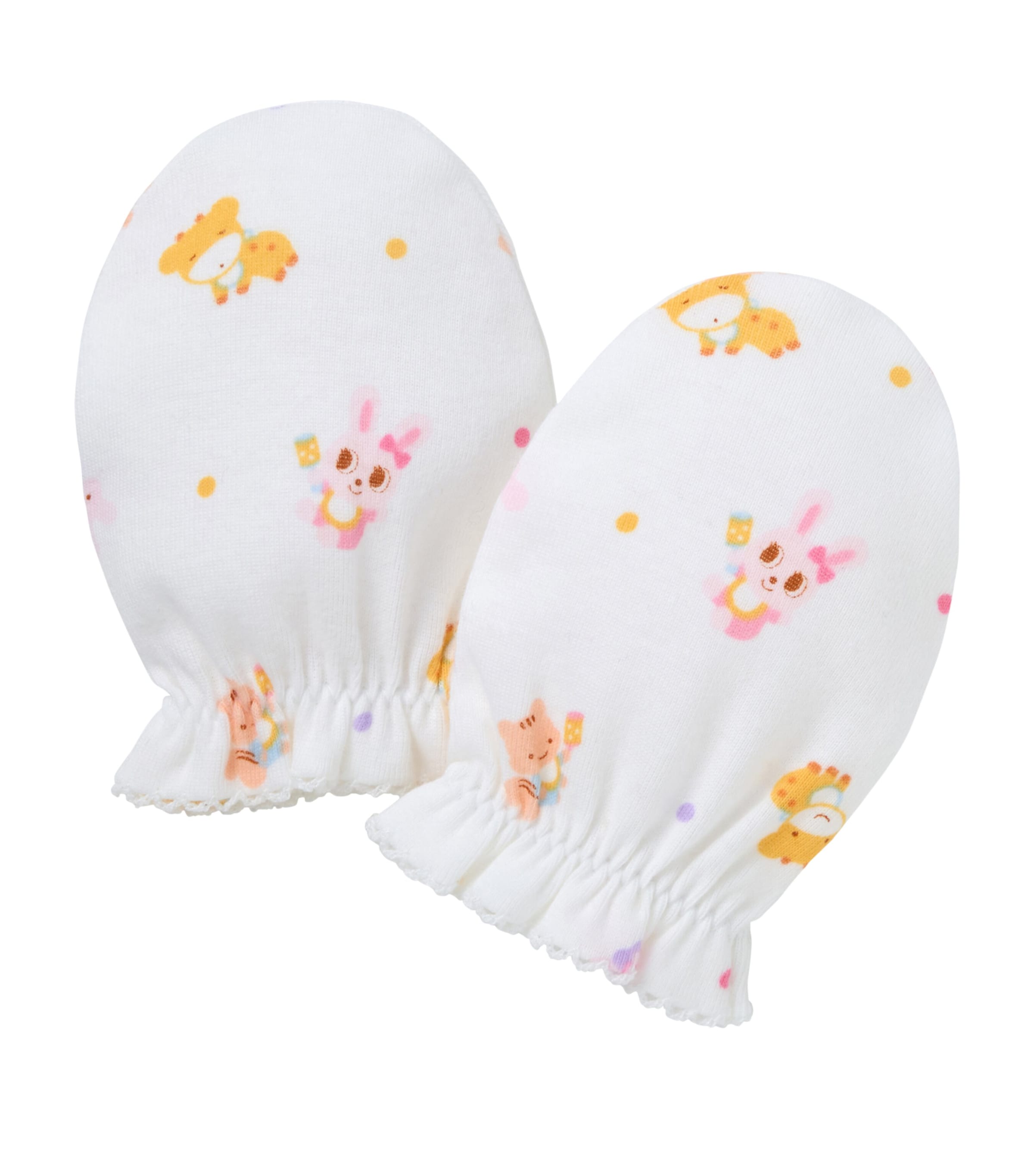 Miki House Cotton Printed Mittens Image 1