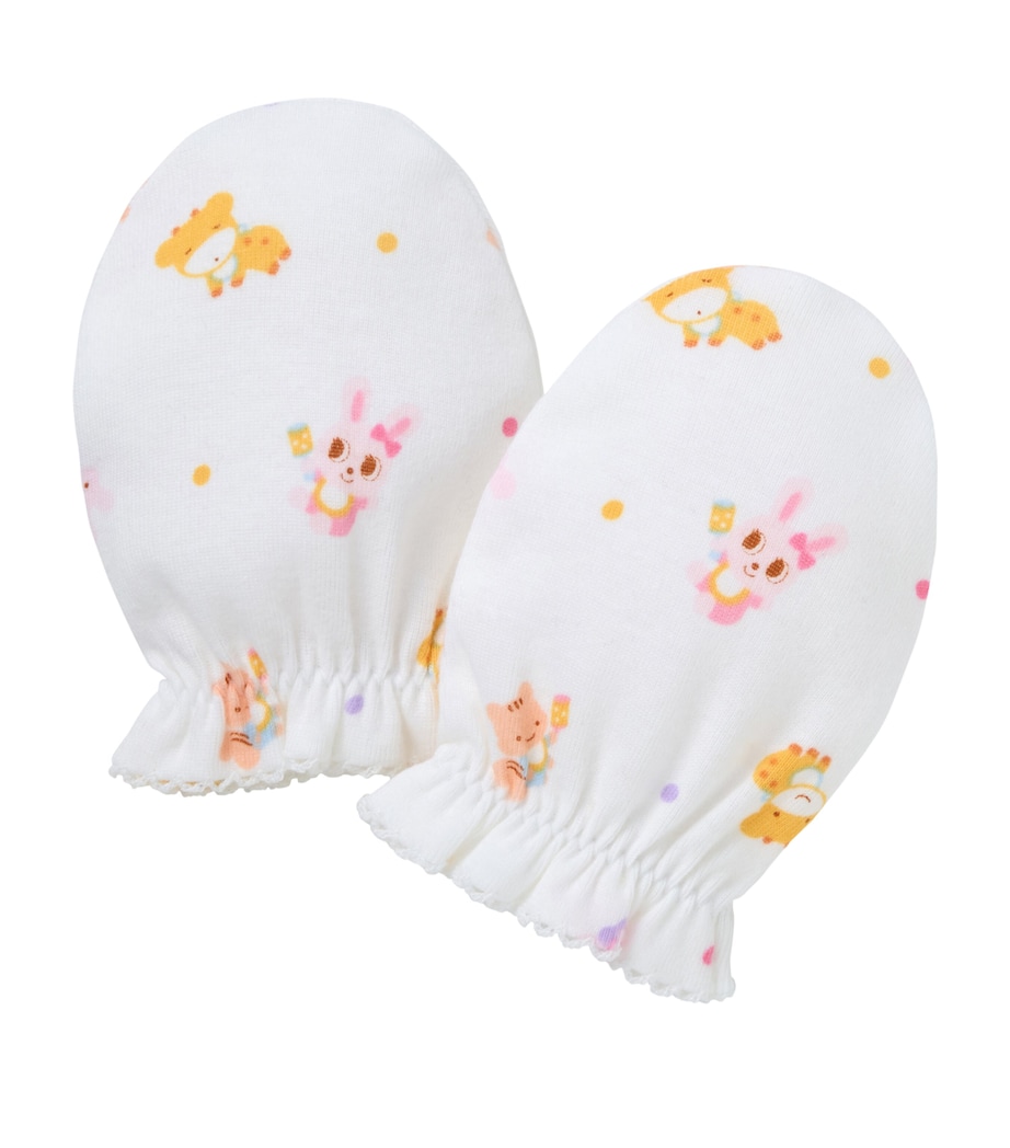 Miki House Cotton Printed Mittens Image 1
