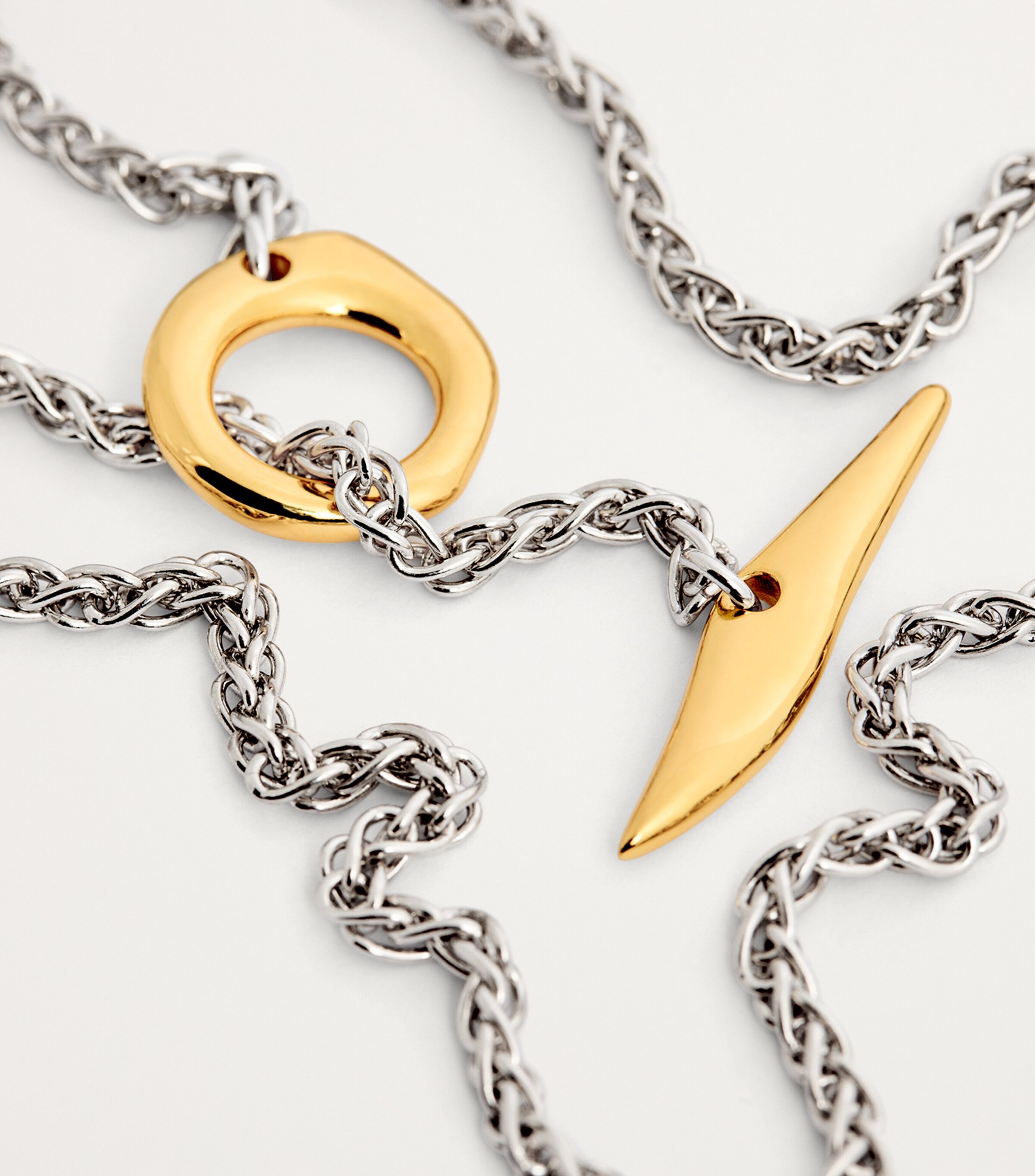 Tom Wood Sterling Silver and Gold Robin Chain Necklace | Harrods UK