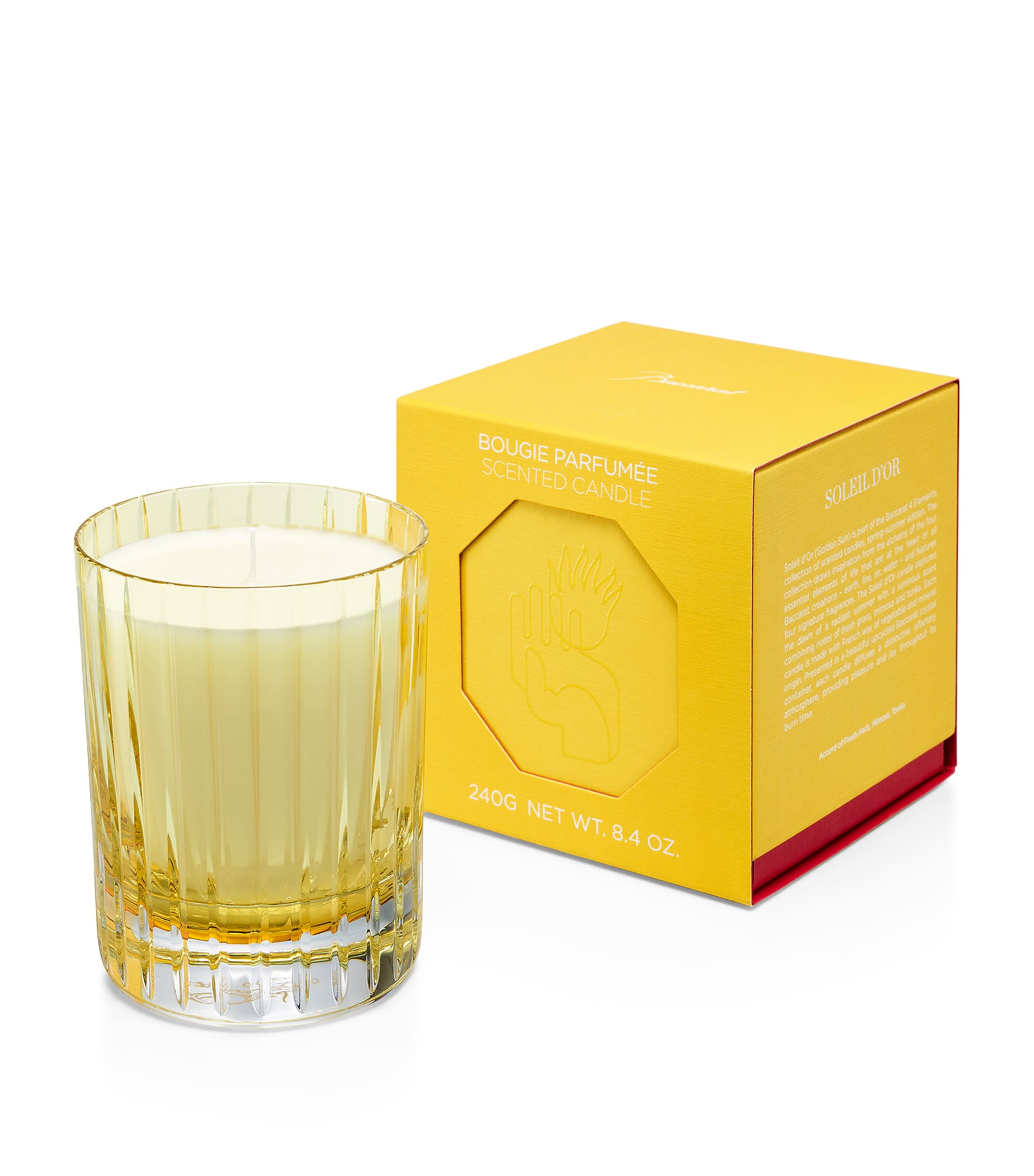 Baccarat 4 Elements Soleil D'or Scented Candle In Yellow