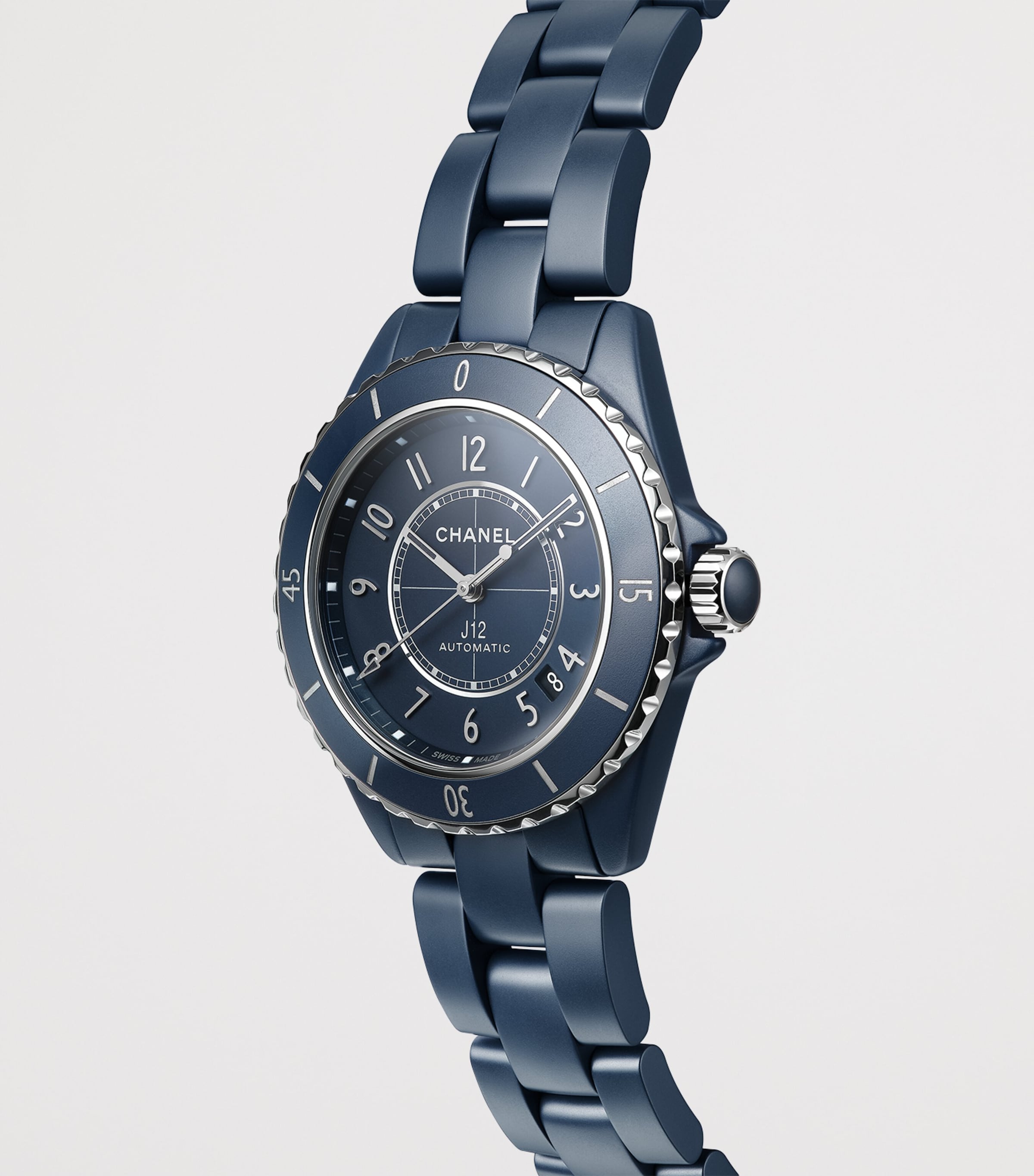 CHANEL Ceramic and Steel J12 Calibre 12.1 Watch 38mm Blue Image 4