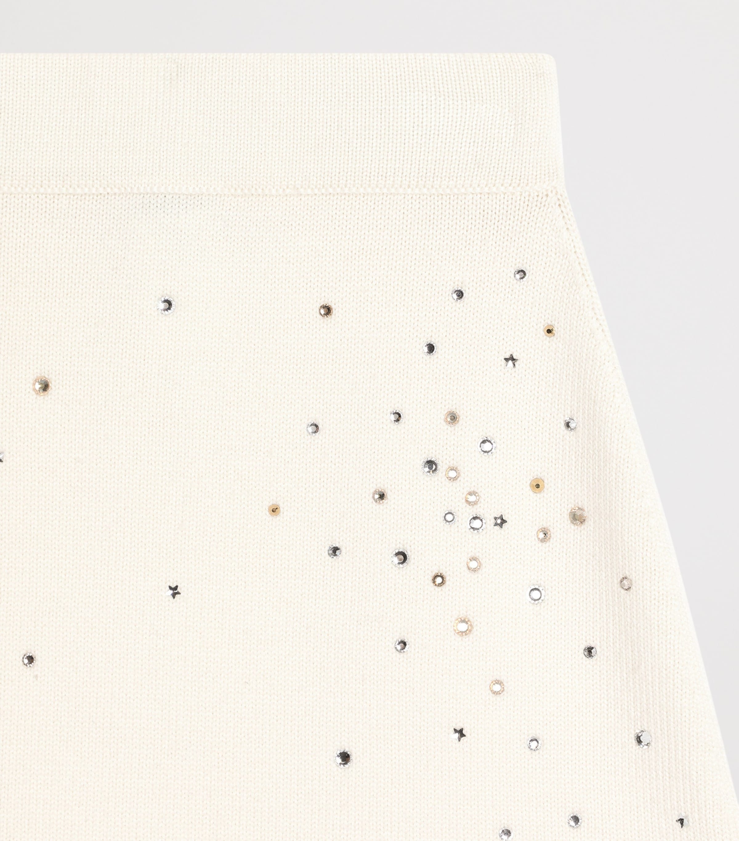Dolce&Gabbana Kids Rhinestone-Embellished Skirt (8-12+ Years) Ivory Image 3