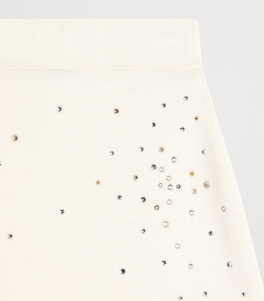 Dolce&Gabbana Kids Rhinestone-Embellished Skirt (8-12+ Years) Ivory Image 3