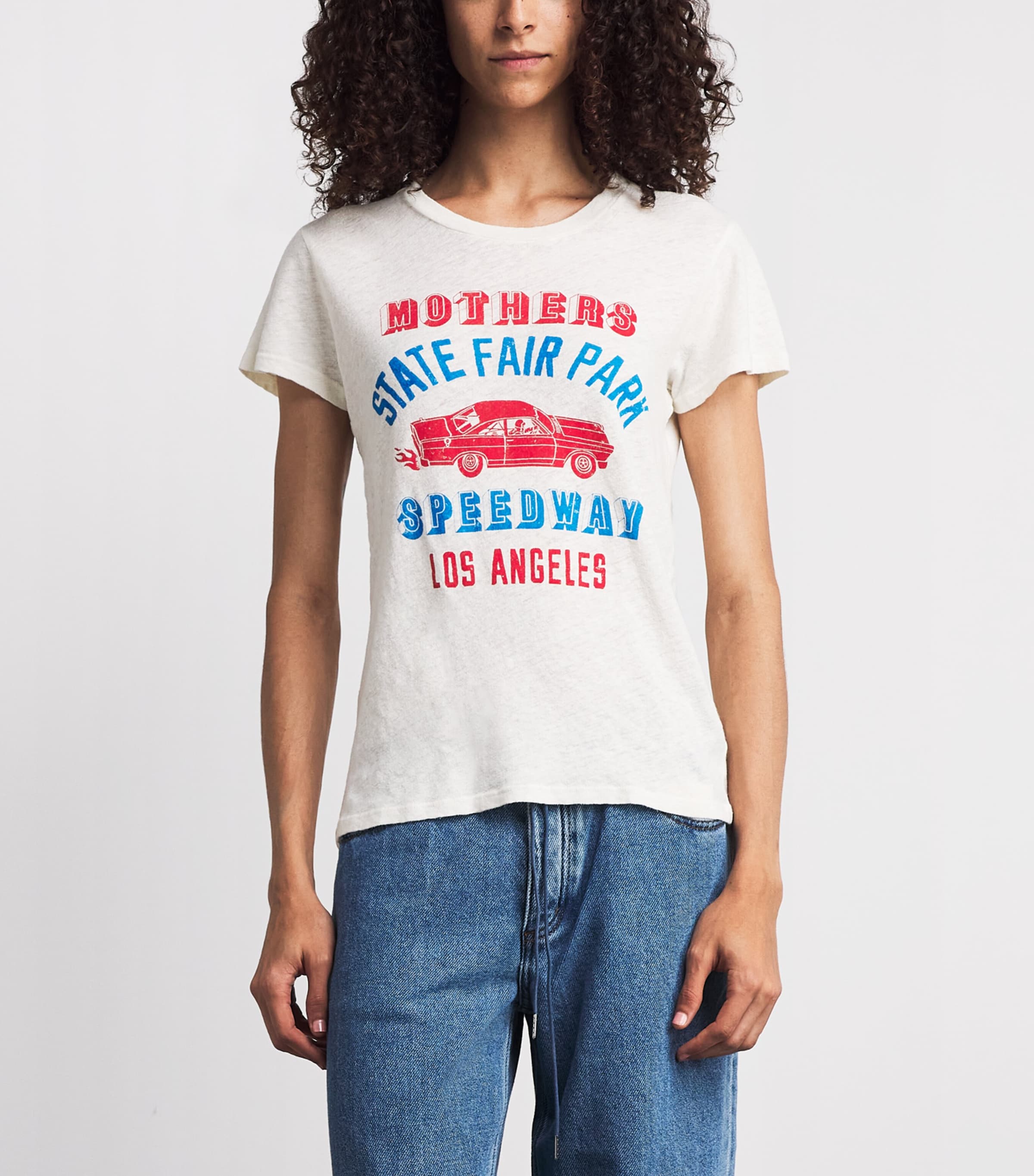 MOTHER Womens The Lil Sinful T-Shirt Speedway Image 4
