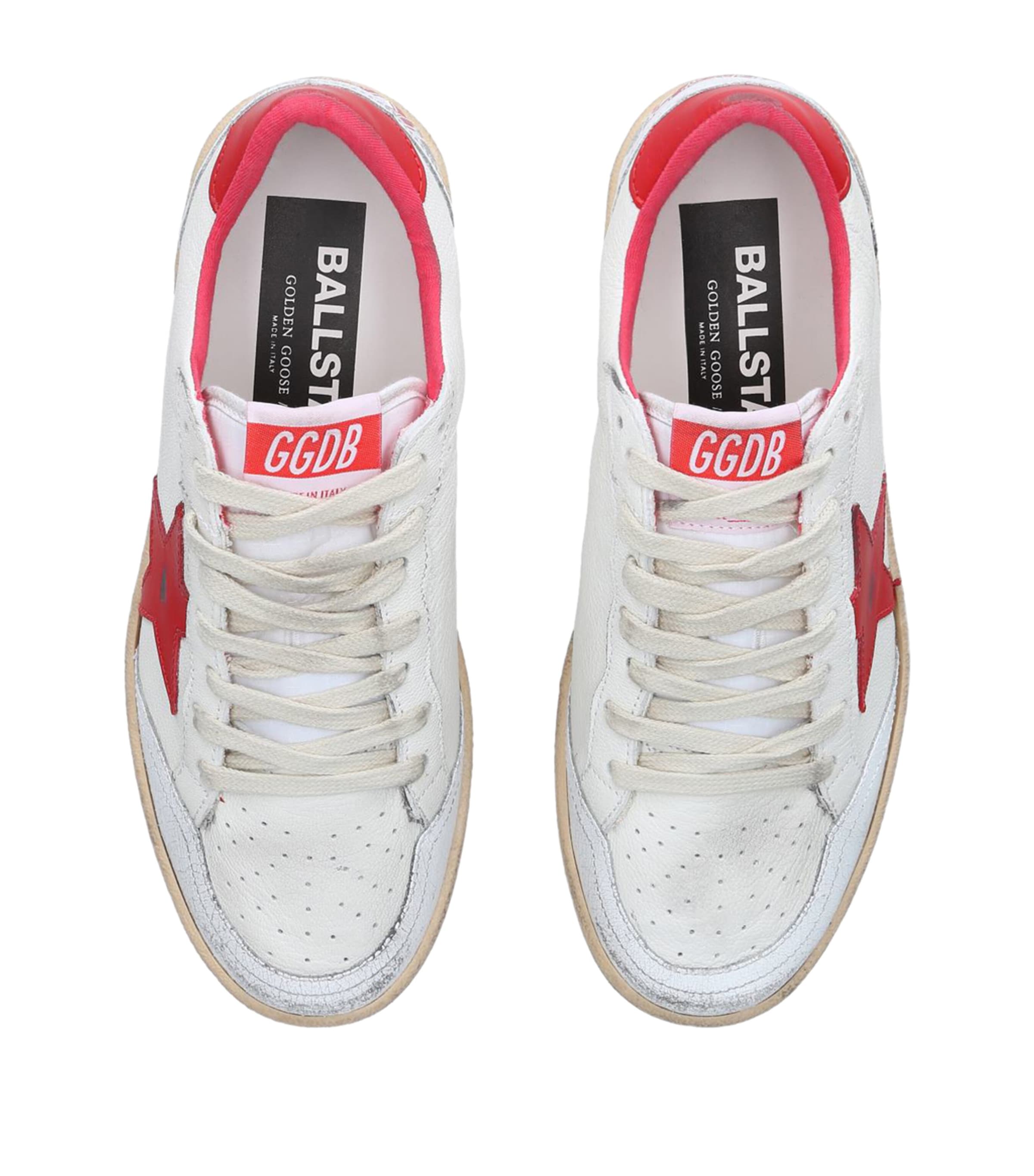 Golden Goose Leather Ball Star Sneakers White/comb Image 4