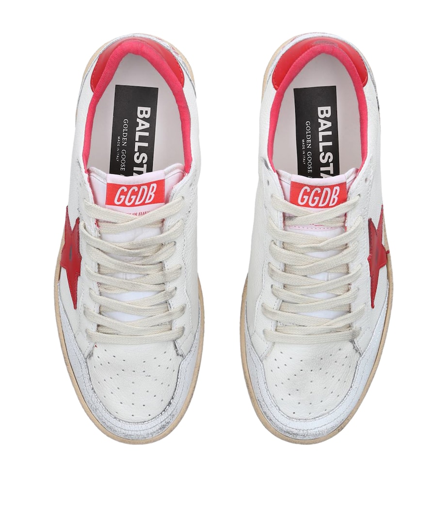 Golden Goose Leather Ball Star Sneakers White/comb Image 4