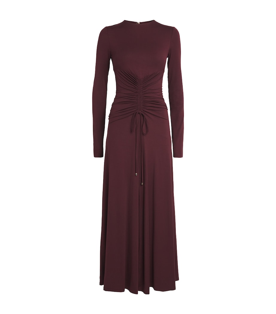 Jersey Ruched Maxi Dress CHERRY Image 1
