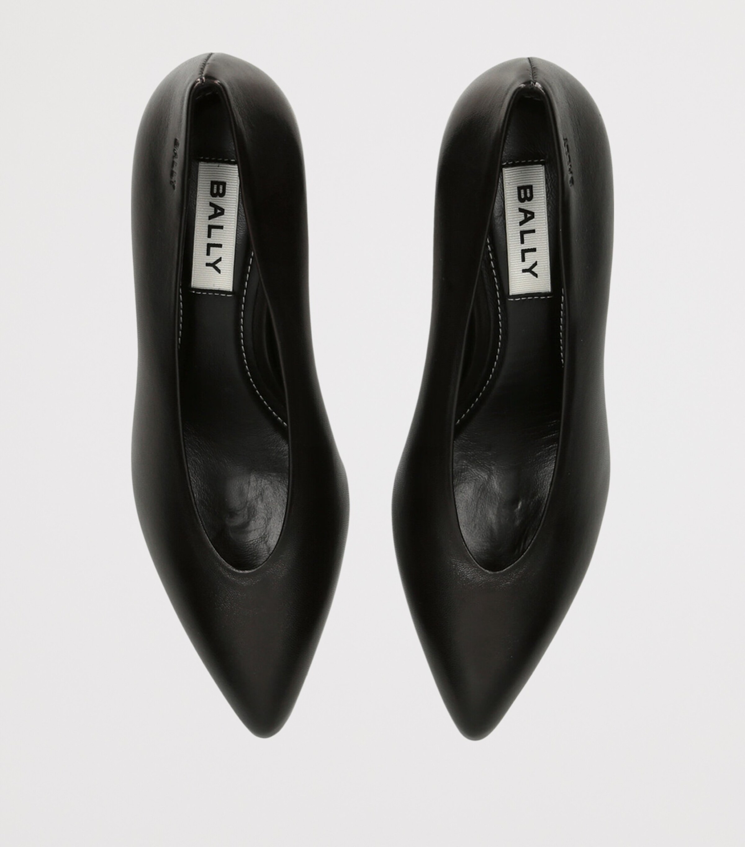 Leather Aline Pumps 55 BLACK Image 4