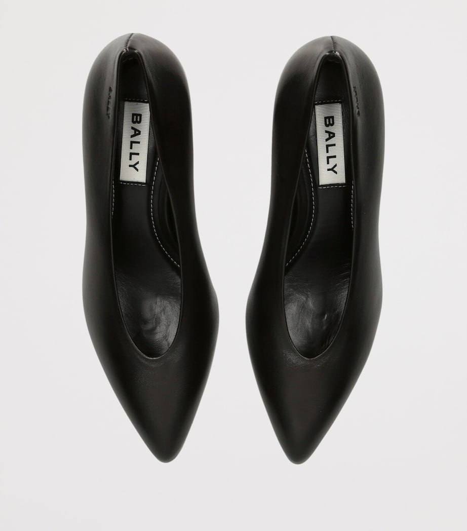 Leather Aline Pumps 55 BLACK Image 4