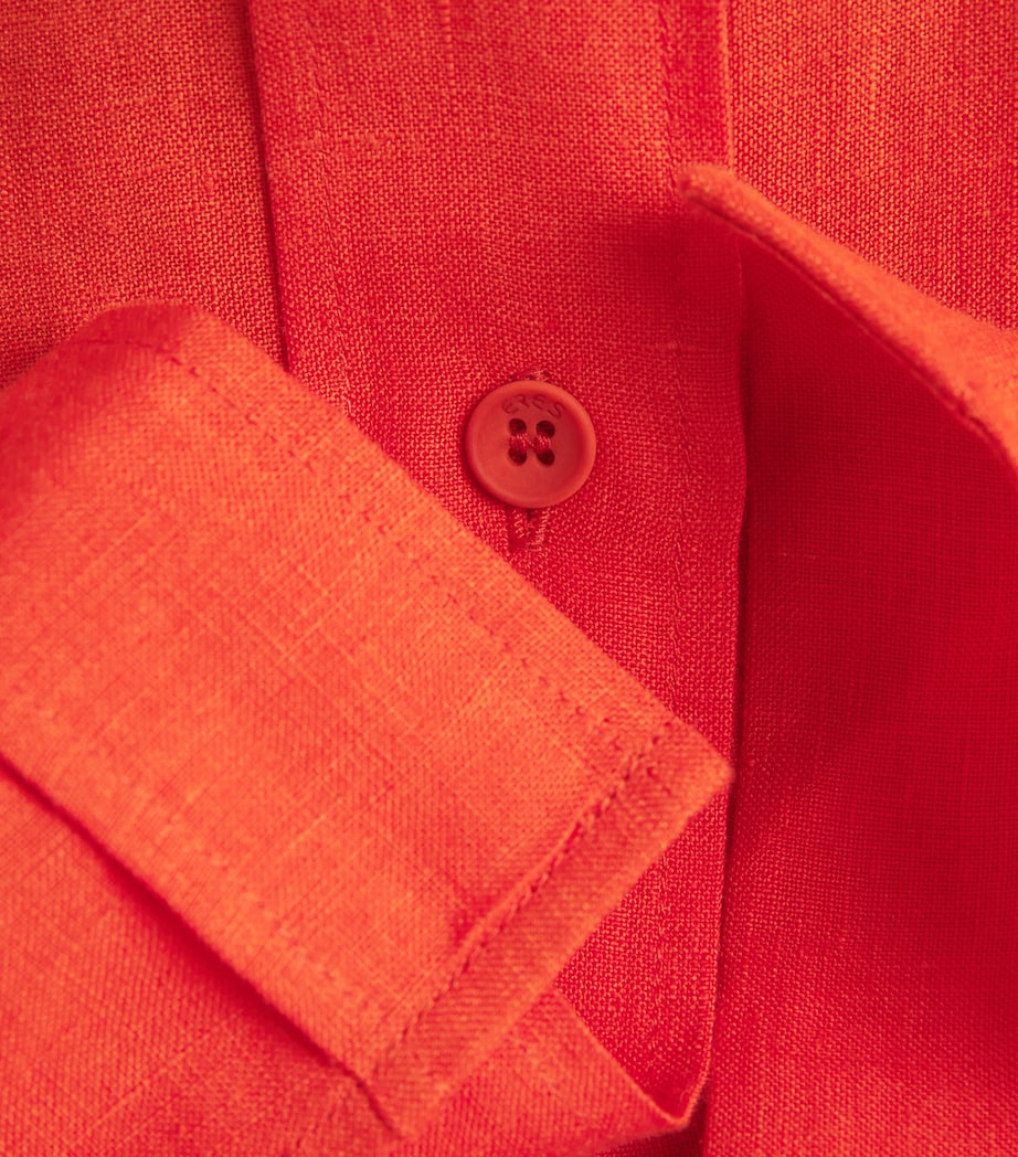 Eres Womens Linen Mignonette Shirt Rooibos Image 6